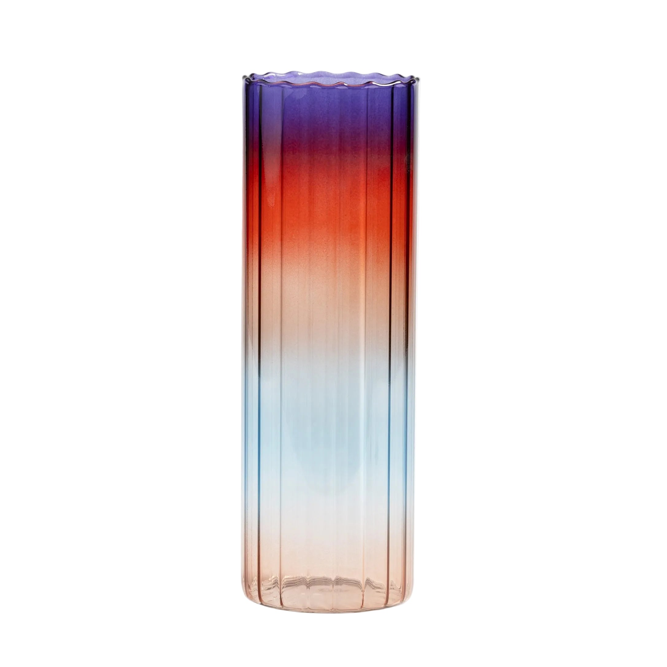 Vase GRADIENT ABEND blau mit rot