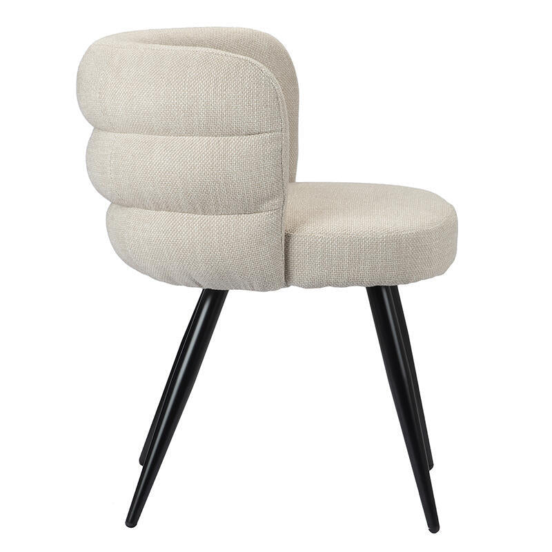 Stuhl CLOUD hellbeige mit schwarzem Gestell