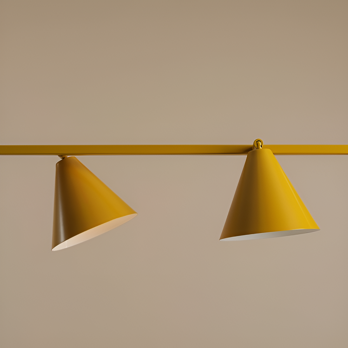 Hanging lamp forms mustard quatro