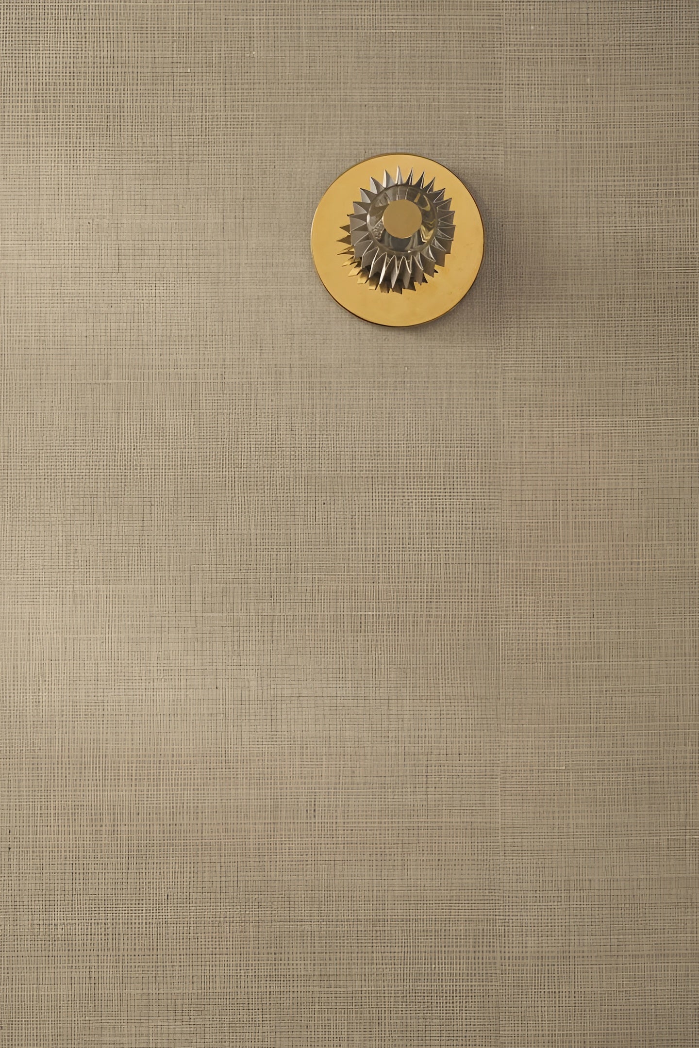 Textured wallpaper woven from abaca fibers ABACA - NOIR DE LUNE brown