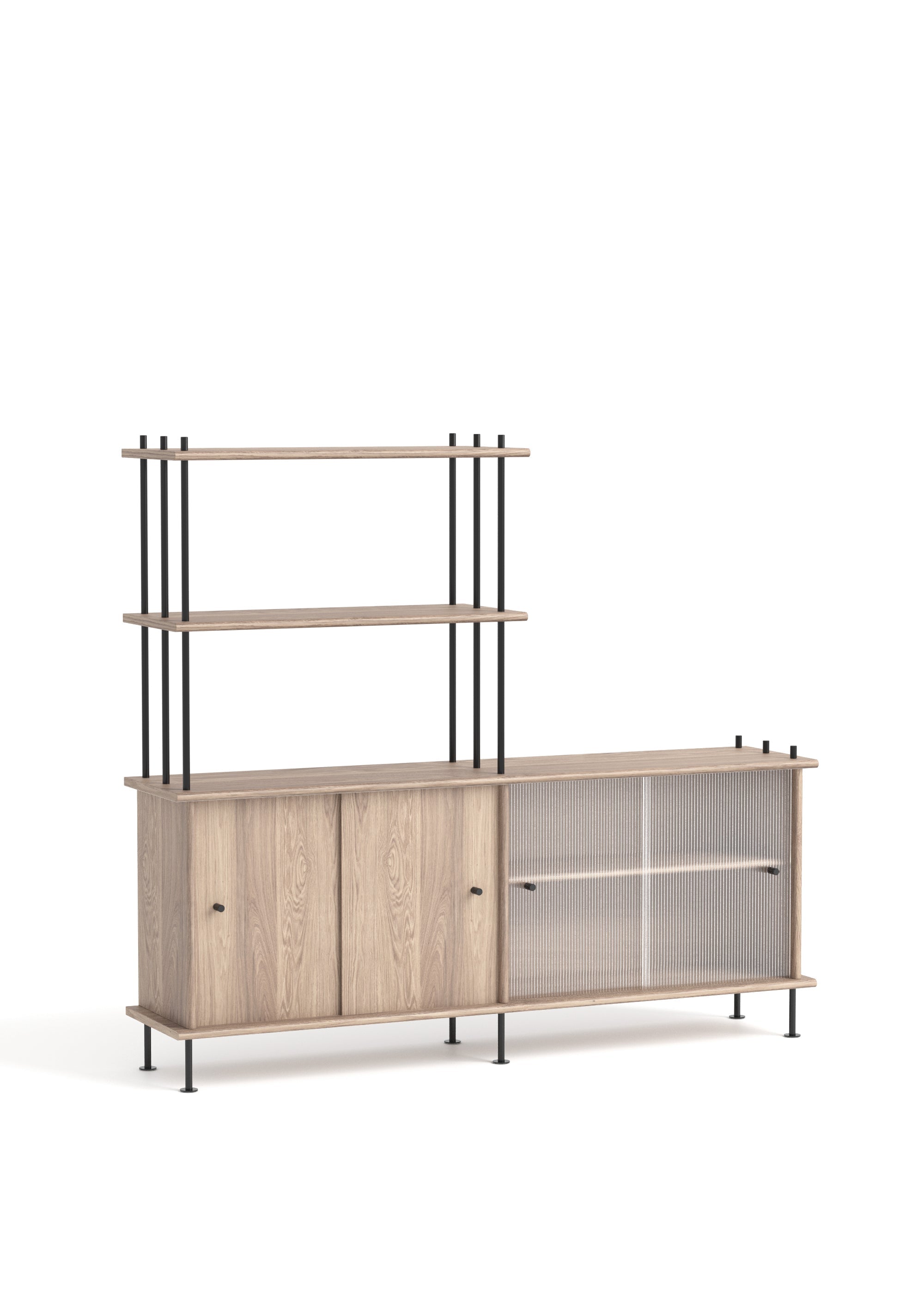 Schrank BAVA 160 gebleichtes Eichenholz