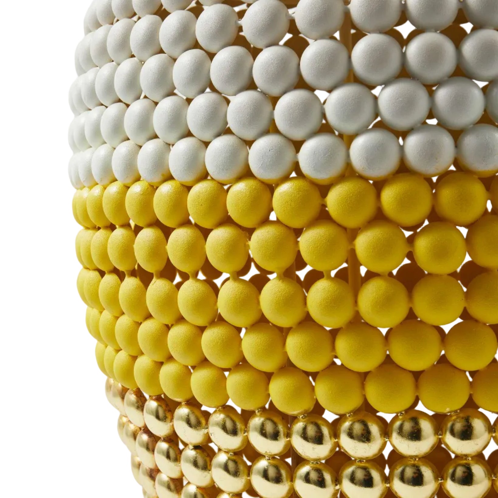 Hocker DOT weiß mit Gelb und Gold