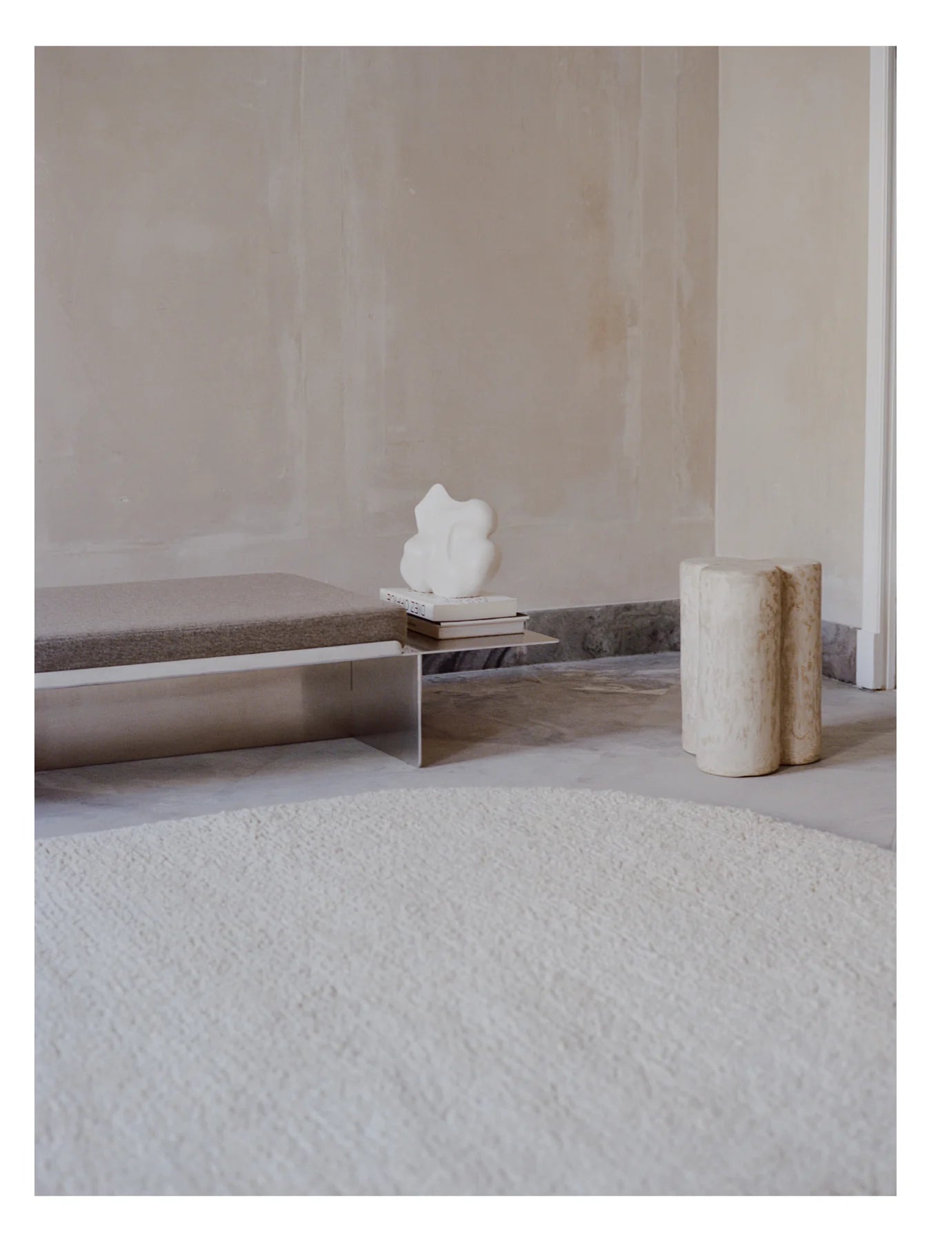 Teppich ETERNAL EYE - NATURAL beige mit langem Flor