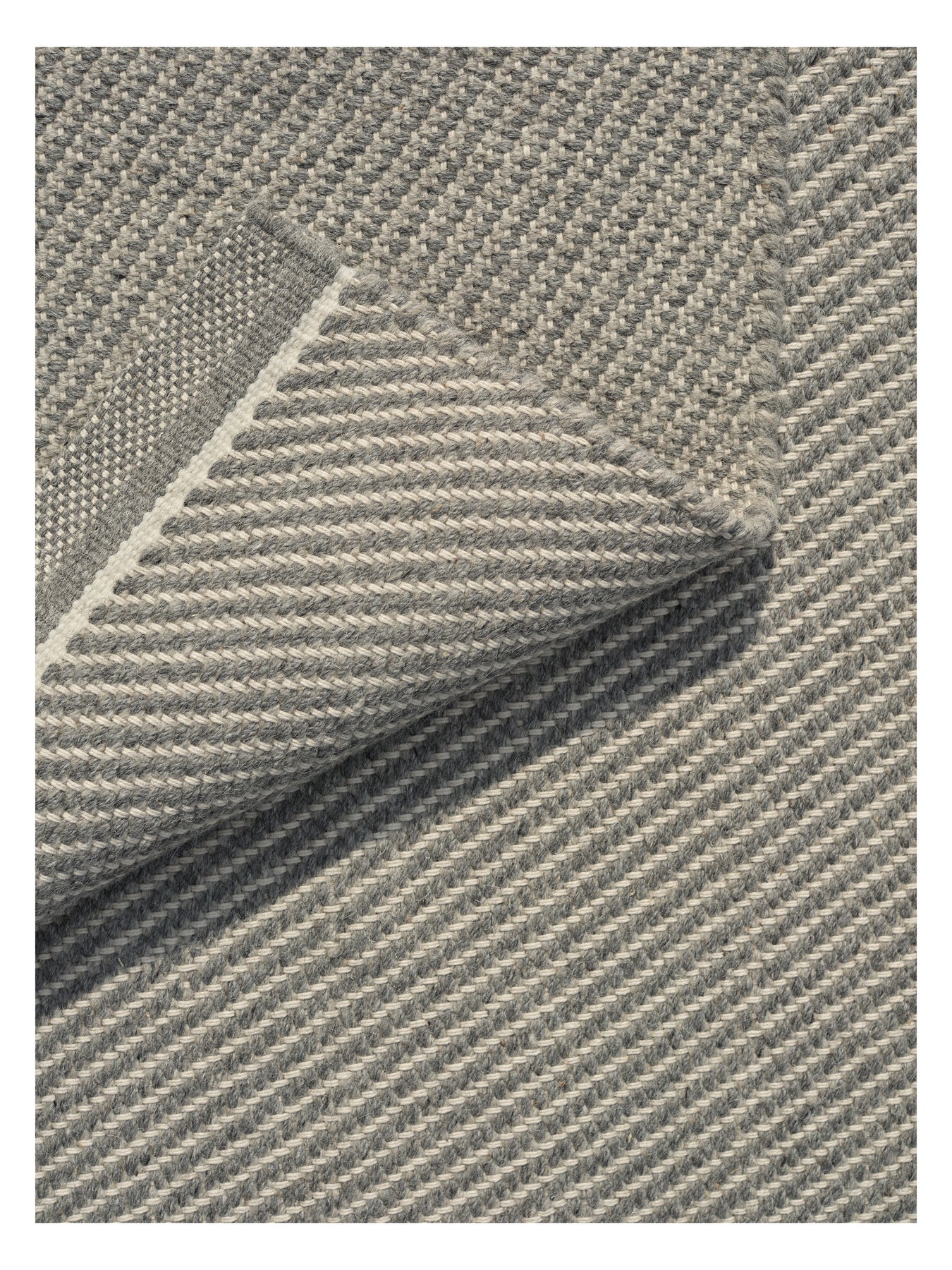 Teppich DAWN LIGHT grau mit weißem Streifen
