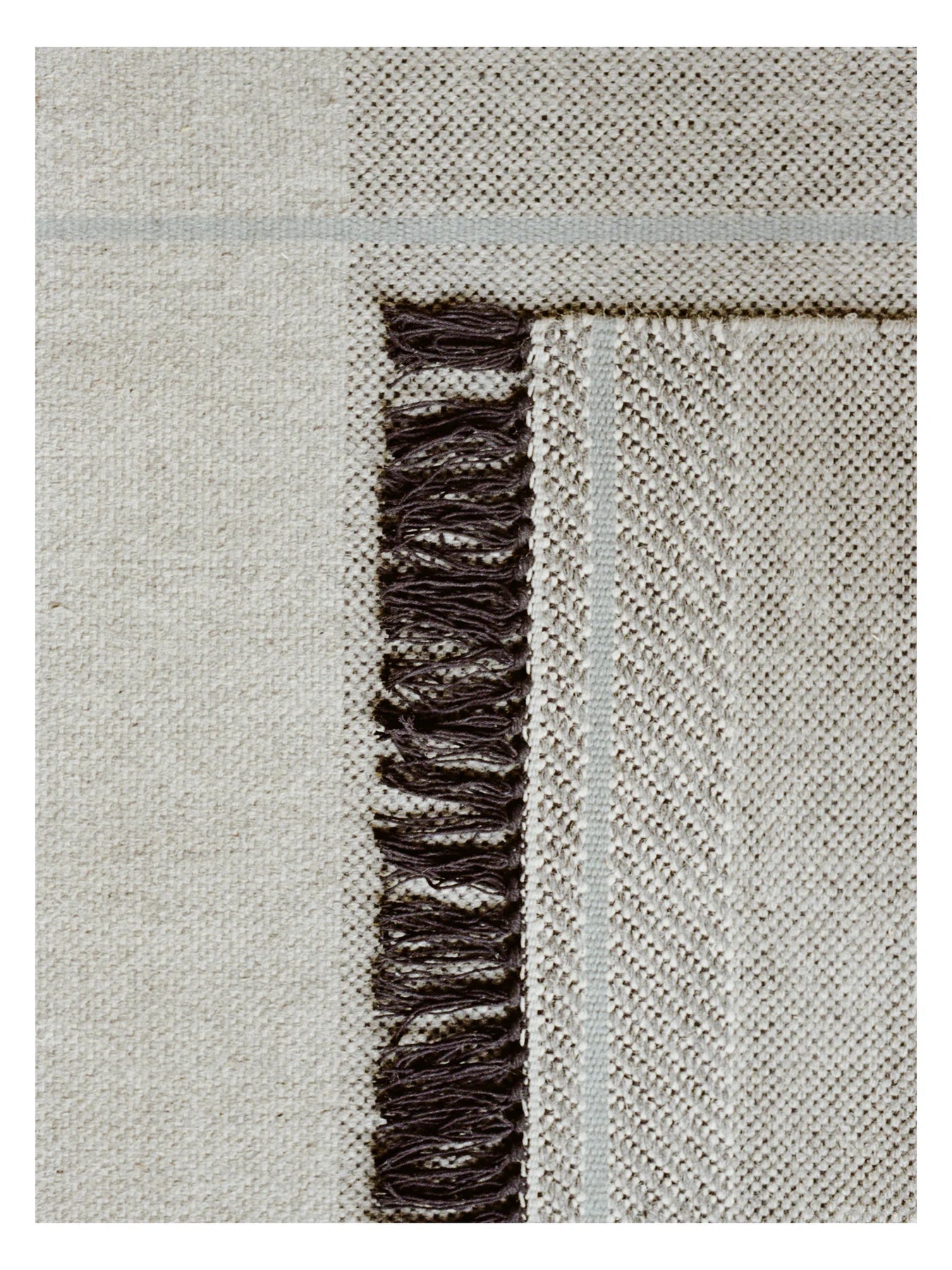 MINDFUL SOUL dark gray rug with blue
