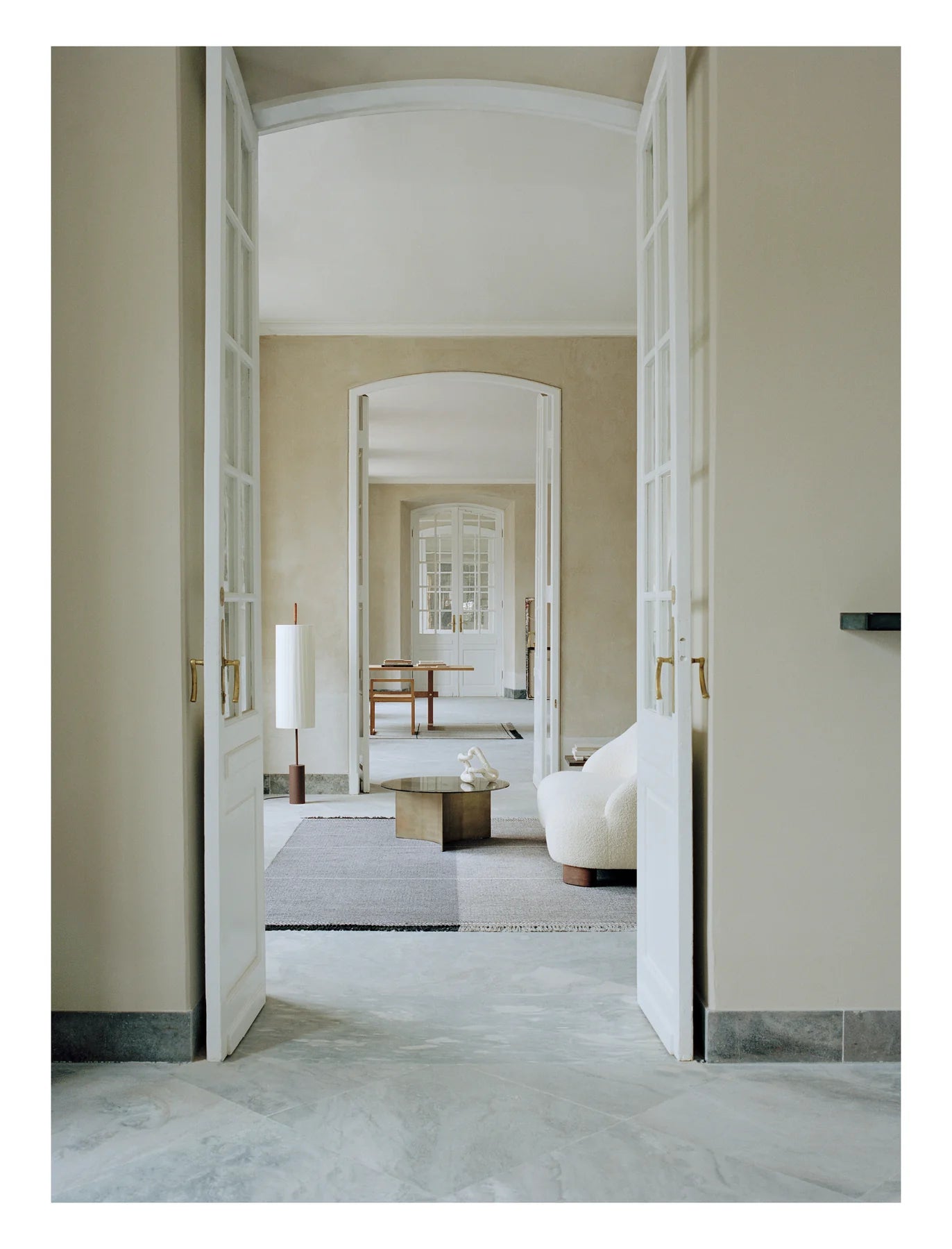 MINDFUL SOUL dark gray rug with blue