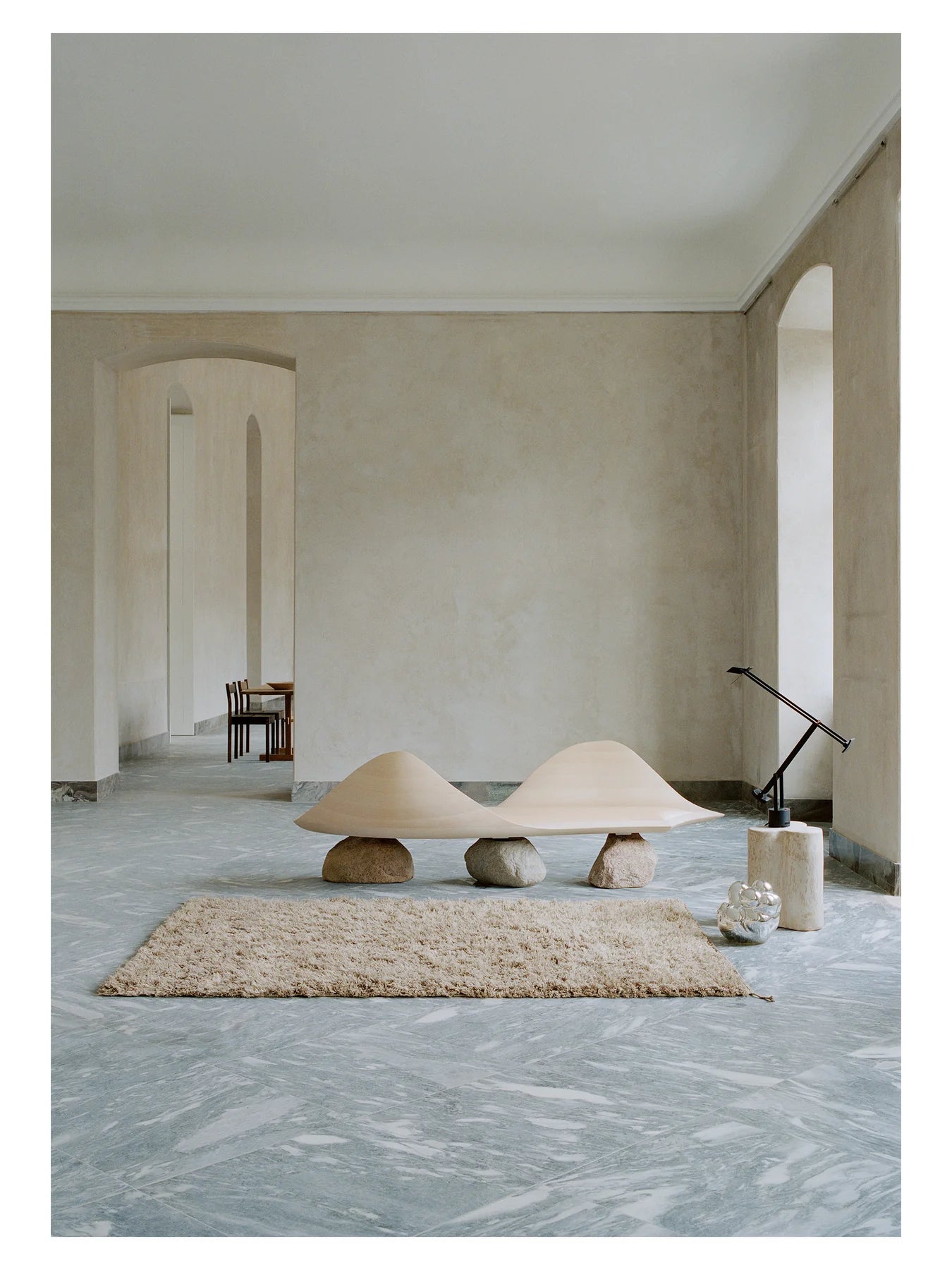 Teppich LUMINARY SUN beige mit langem Flor