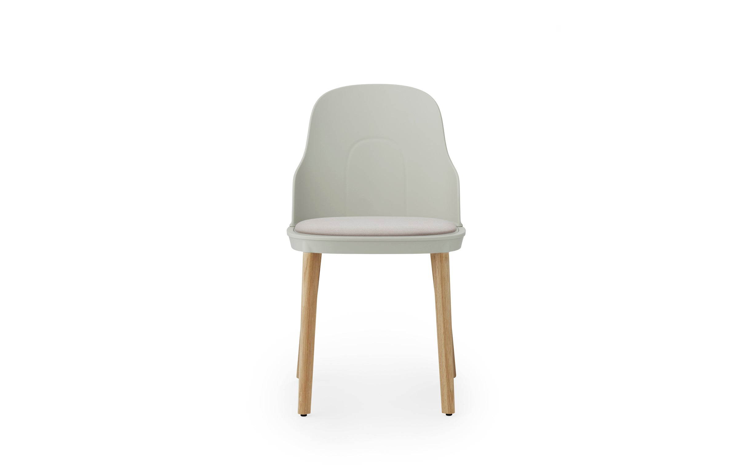 Chair allez warm gray sunbrella canvas with an oak base