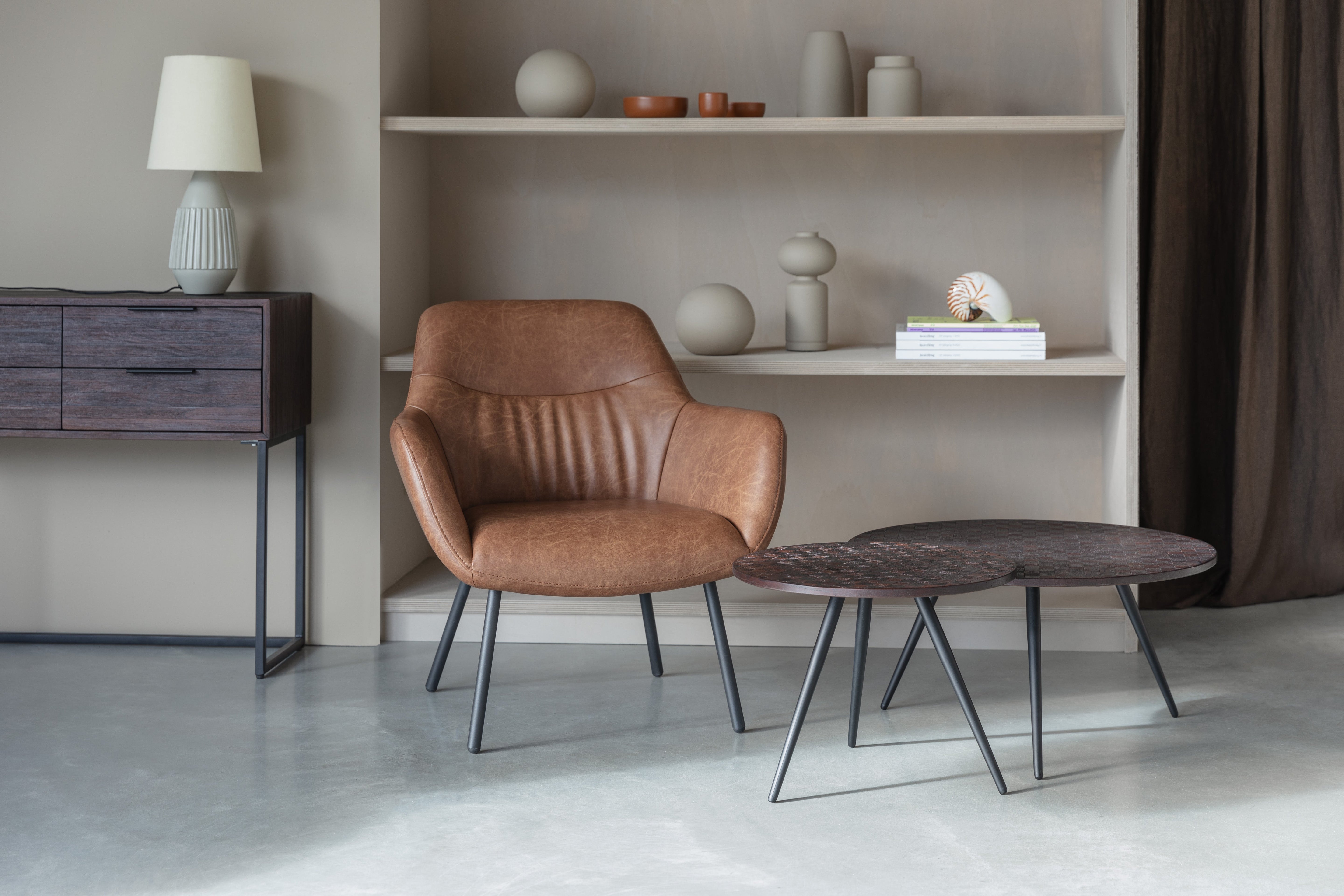 Dudestuhl Brown ökologisches Leder