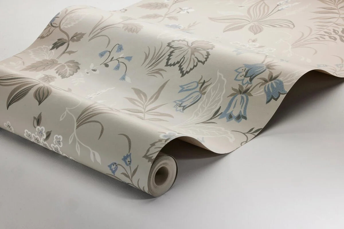 Tapete mit Pflanzenmotiv FOLKLORE dunkelbeige
