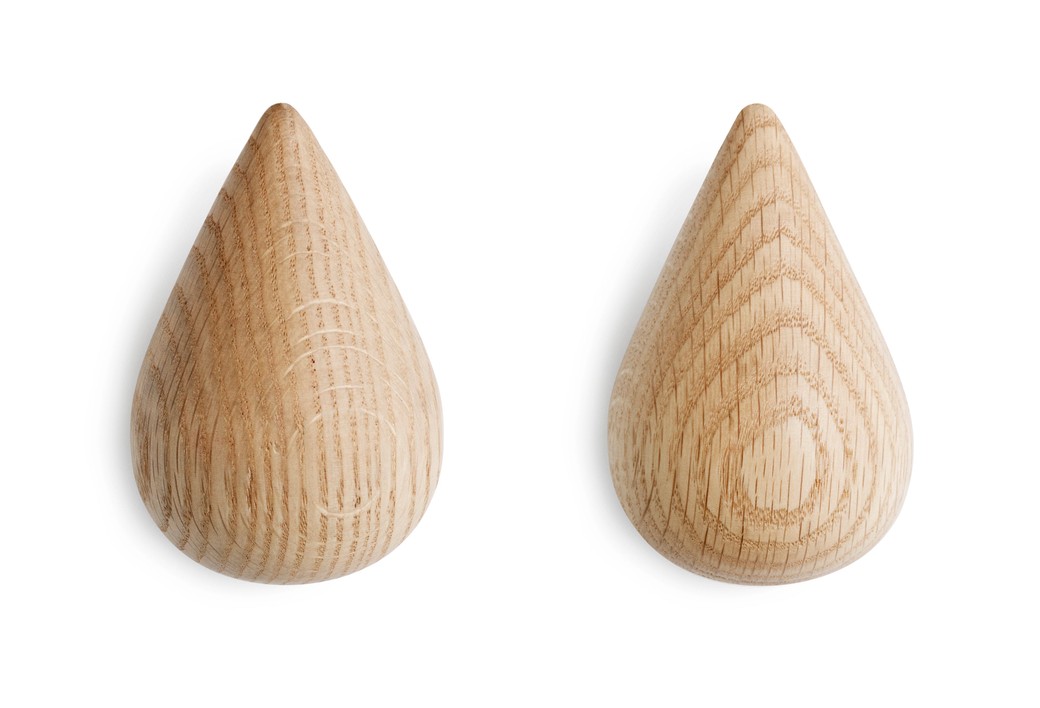 Set von DROPIT Kleiderhaken aus Eichenholz