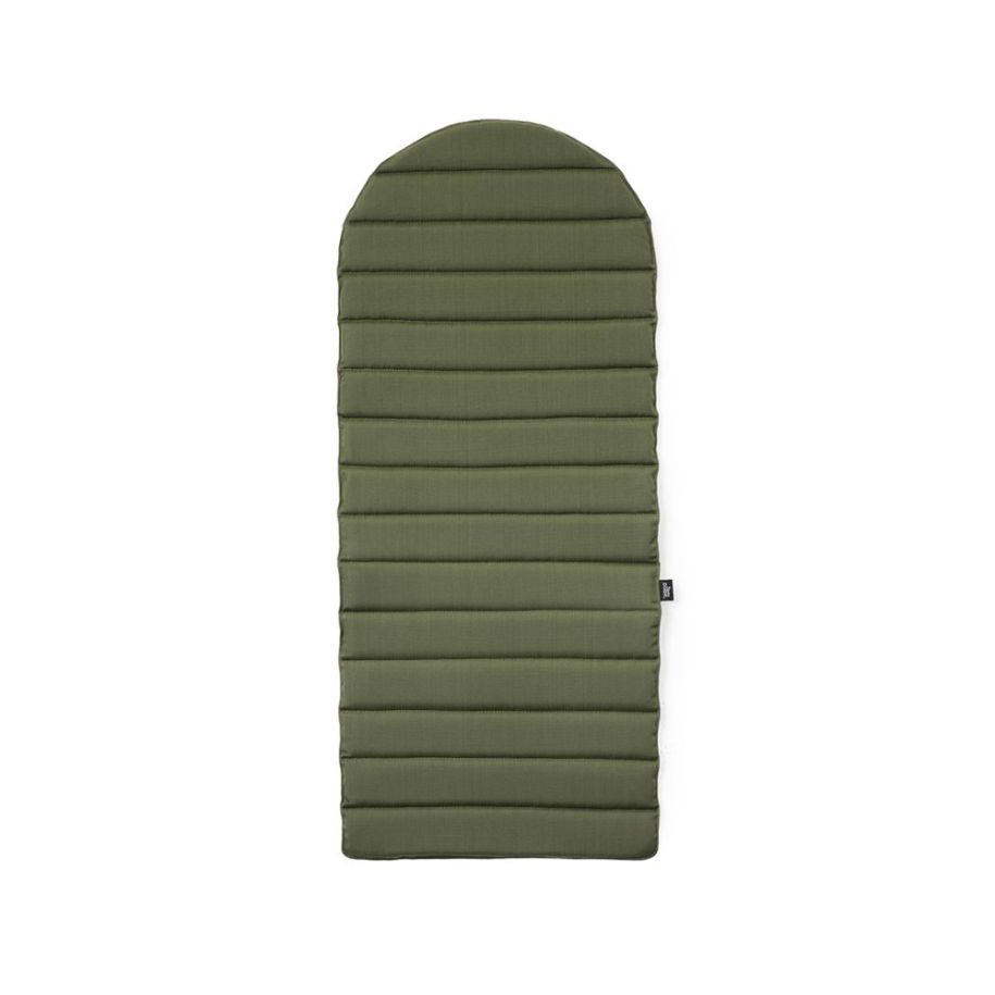 A chair with armrests outer green groove