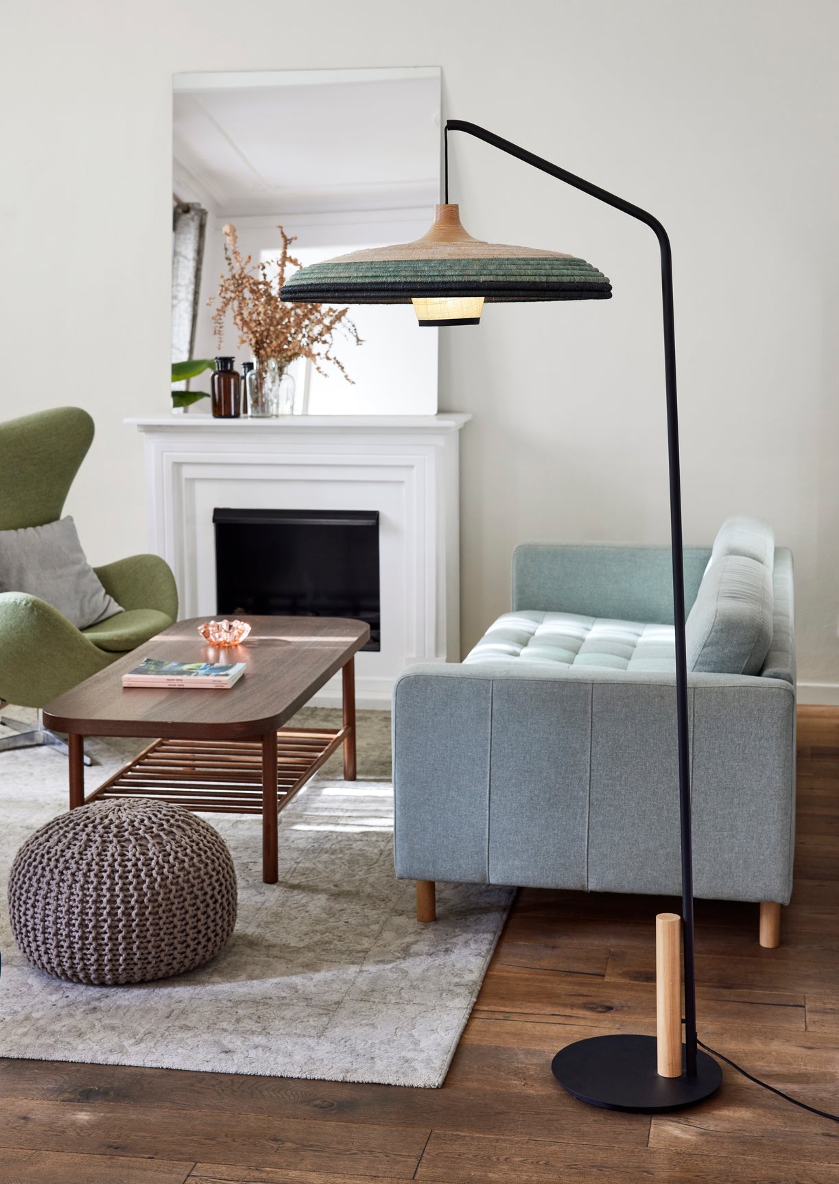 Stehlampe zum Lesen GRASS meeresgrün