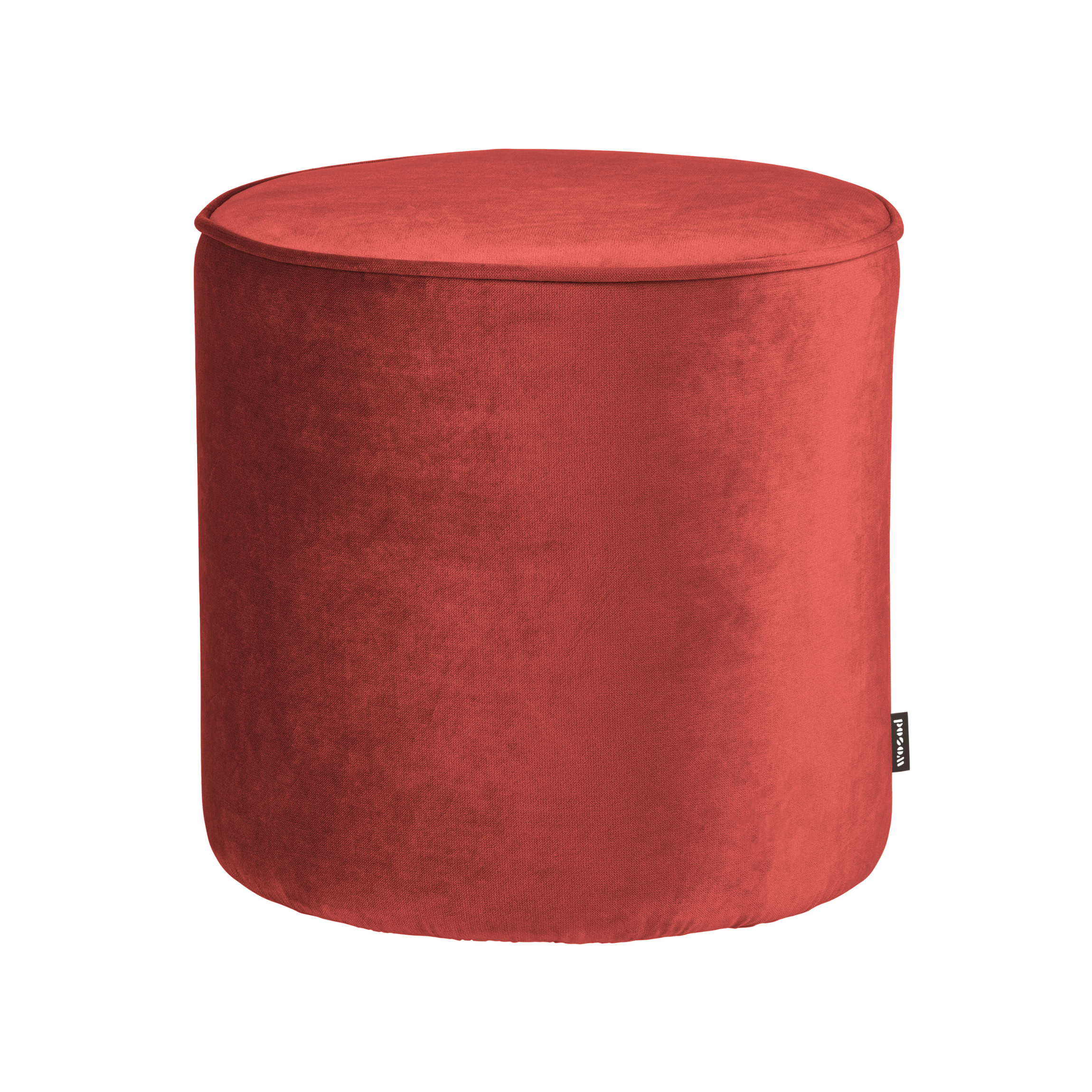 Puf aksamitny SARA malinowy Woood wysoki Eye on Design