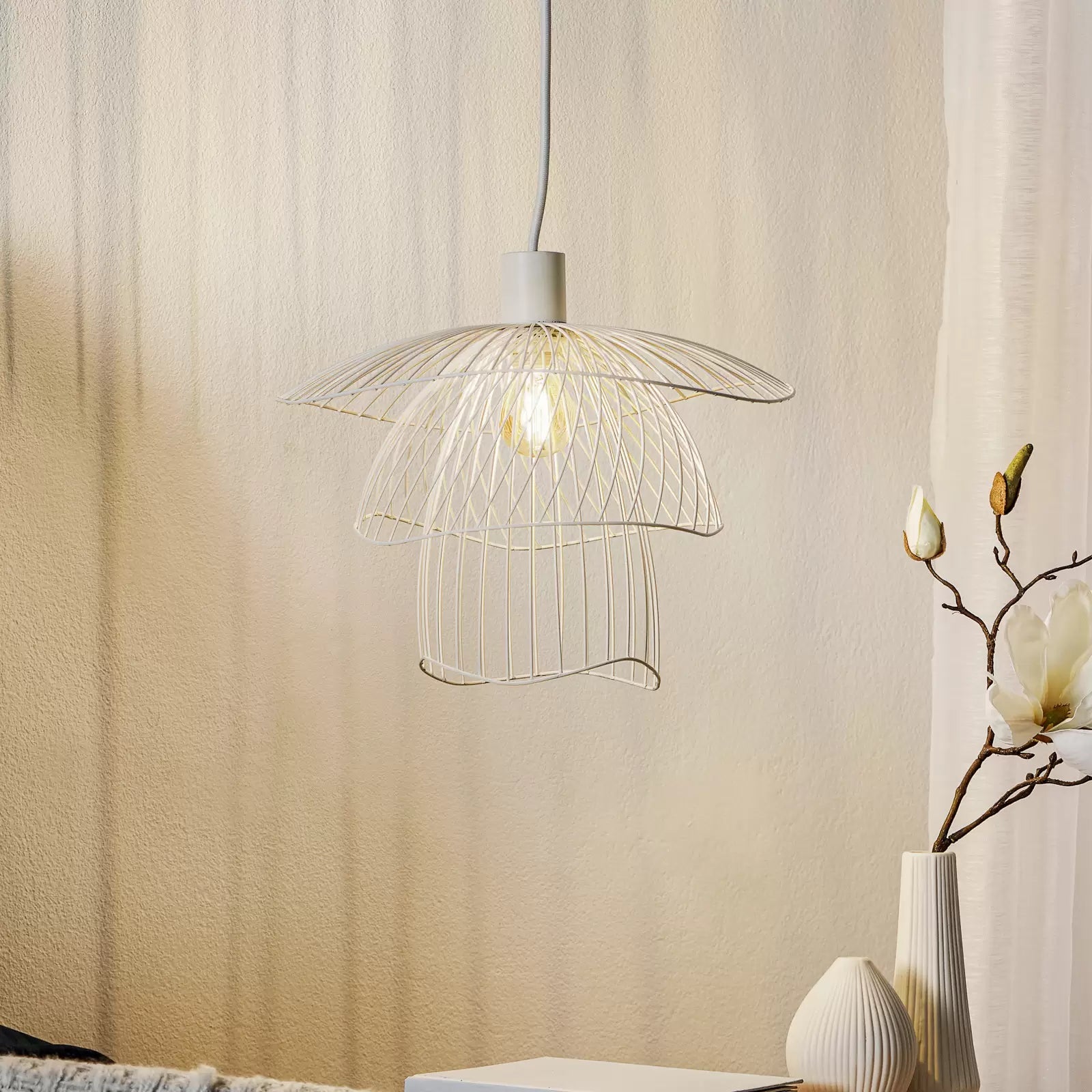 Lampa wisząca PAPILLON biały – Forestier