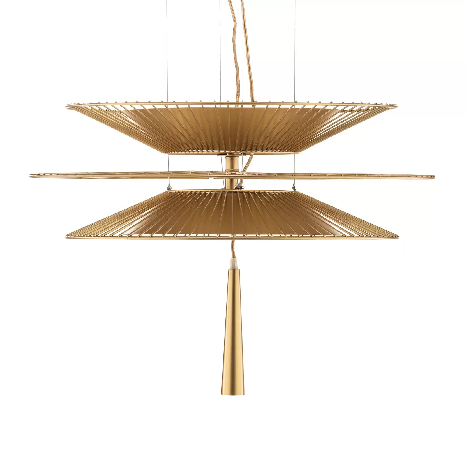Gravity II zloty hanging lamp
