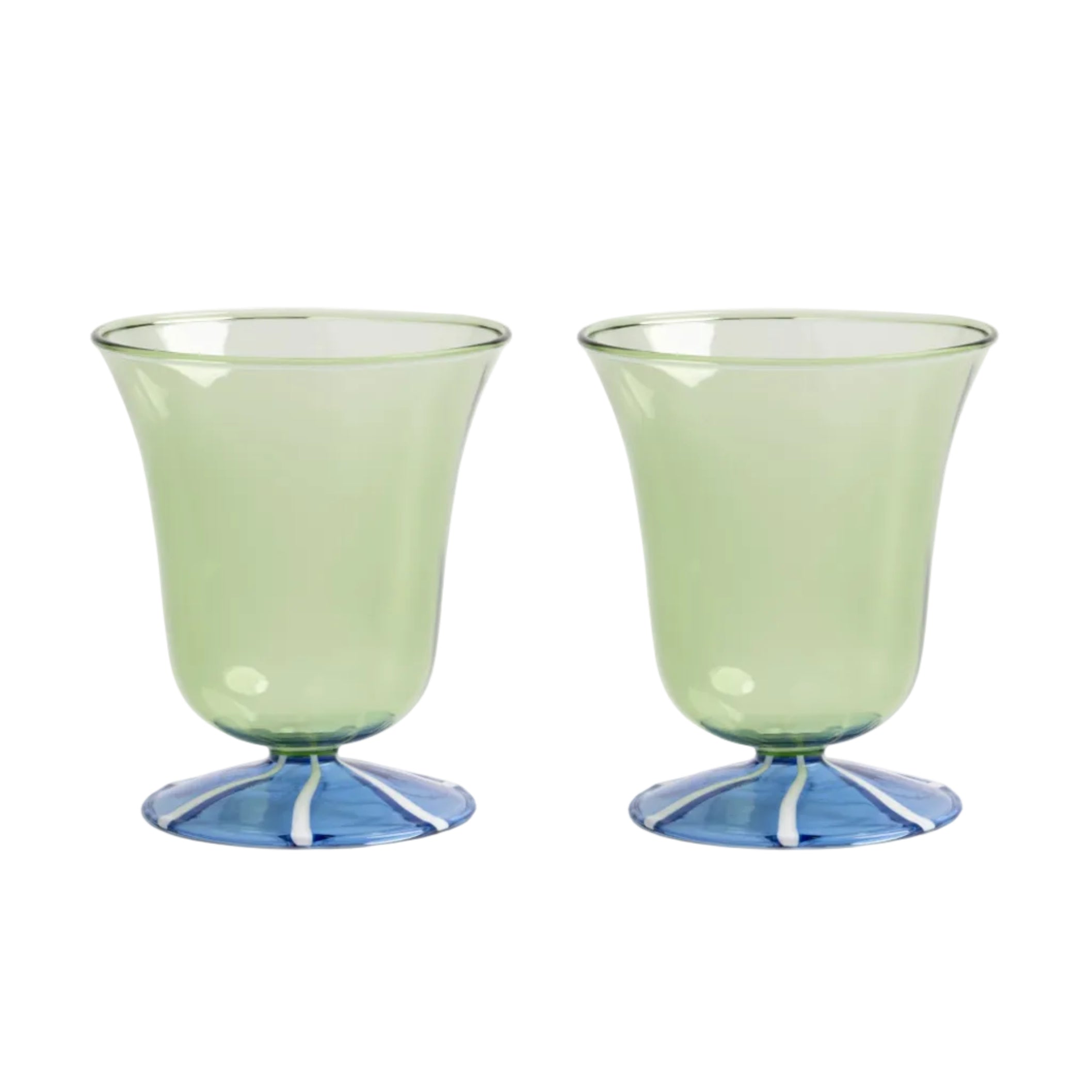 EVE glass set green with blue