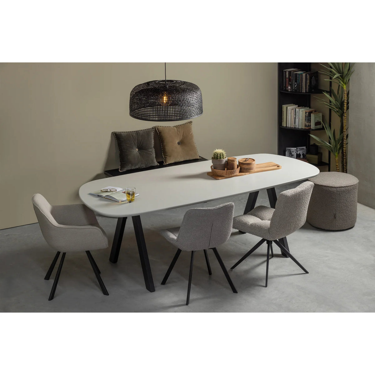 Immy Bank schwarzes Holz