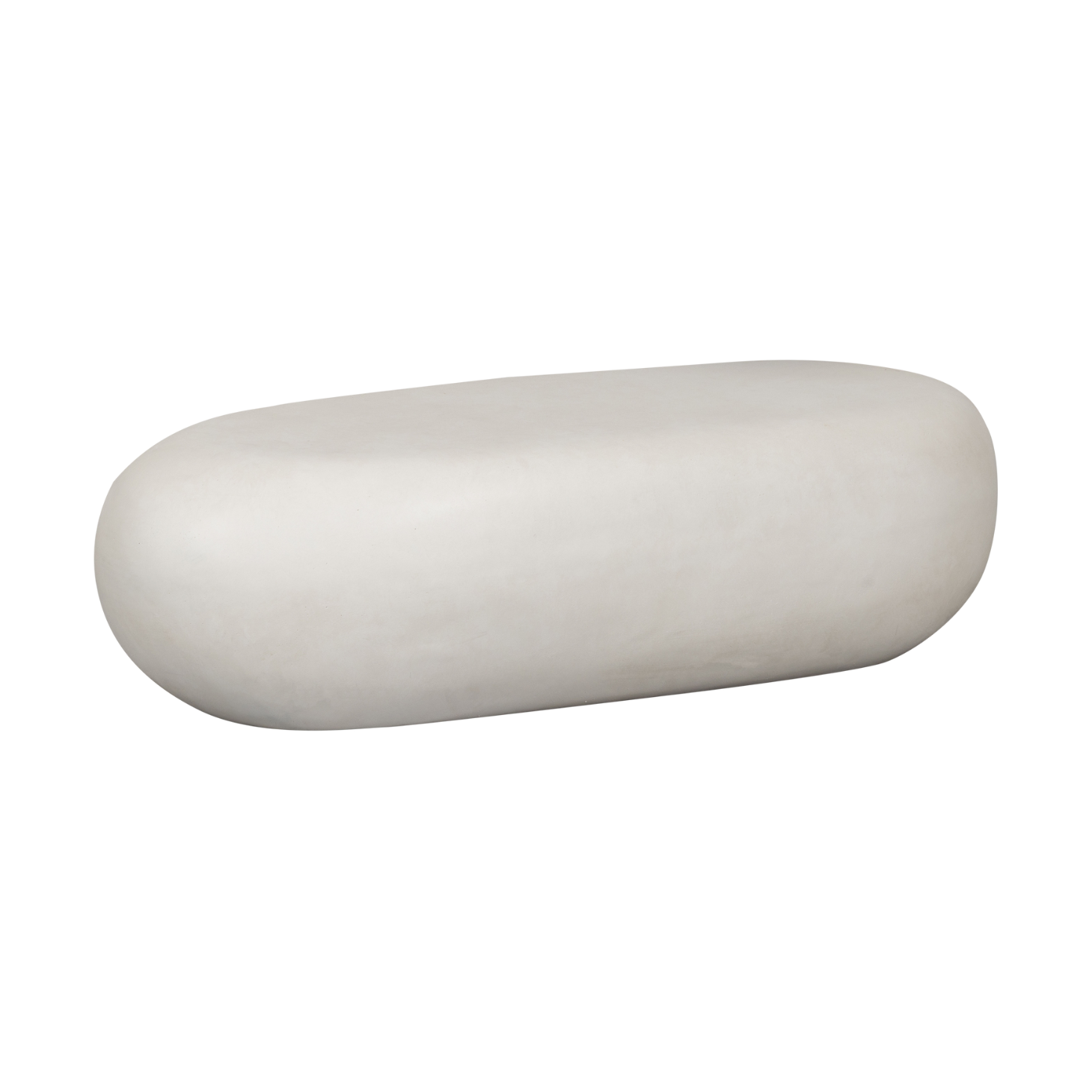Weißer PEBBLE Gartentisch