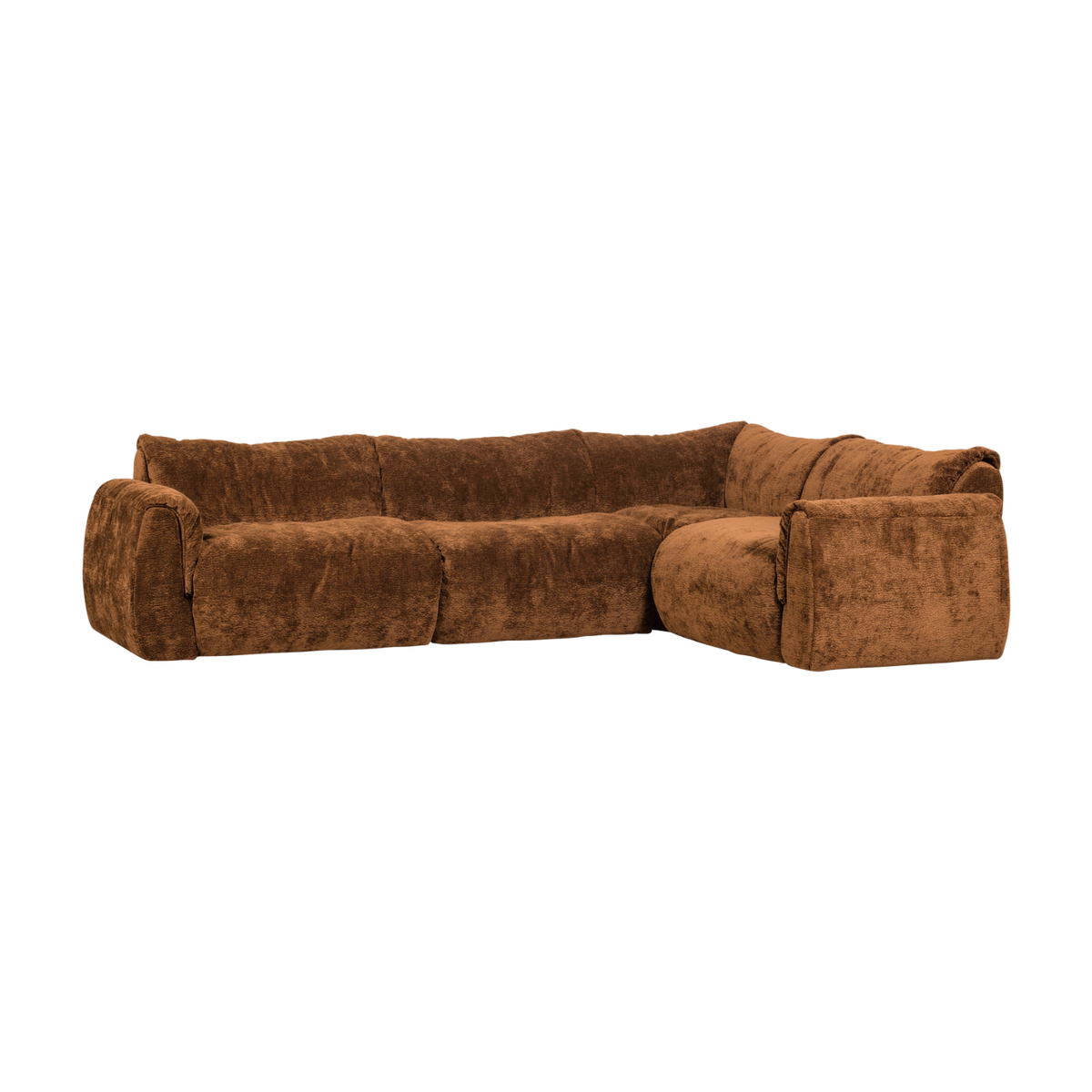 Narożnik BAGGY prawostronny szenil 3D średni brąz – Woood
