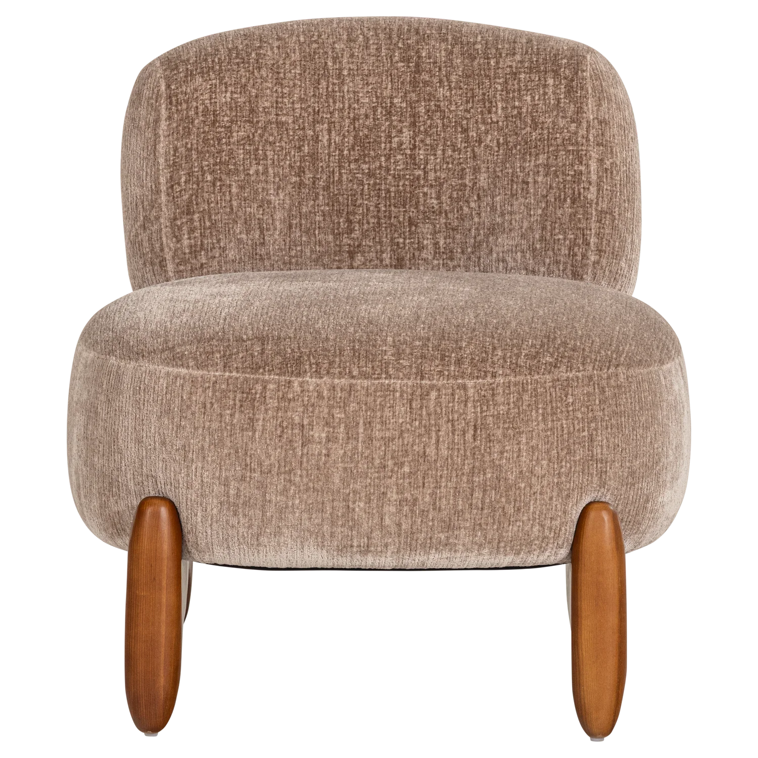 Sessel RUNI sandfarben mit Holzgestell