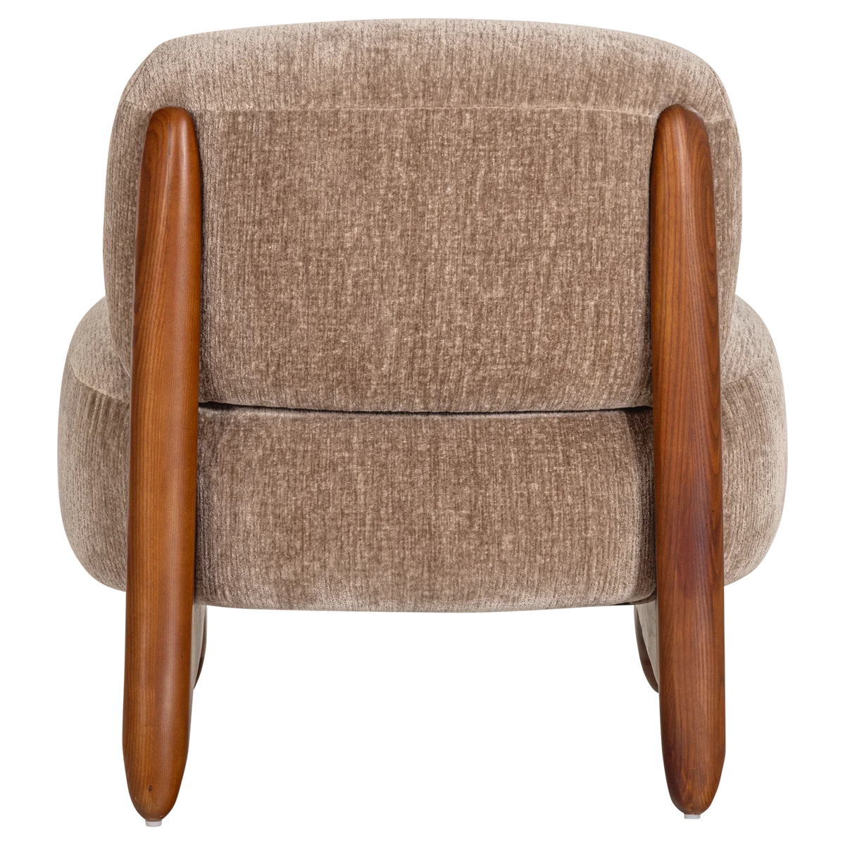 Sessel RUNI sandfarben mit Holzgestell