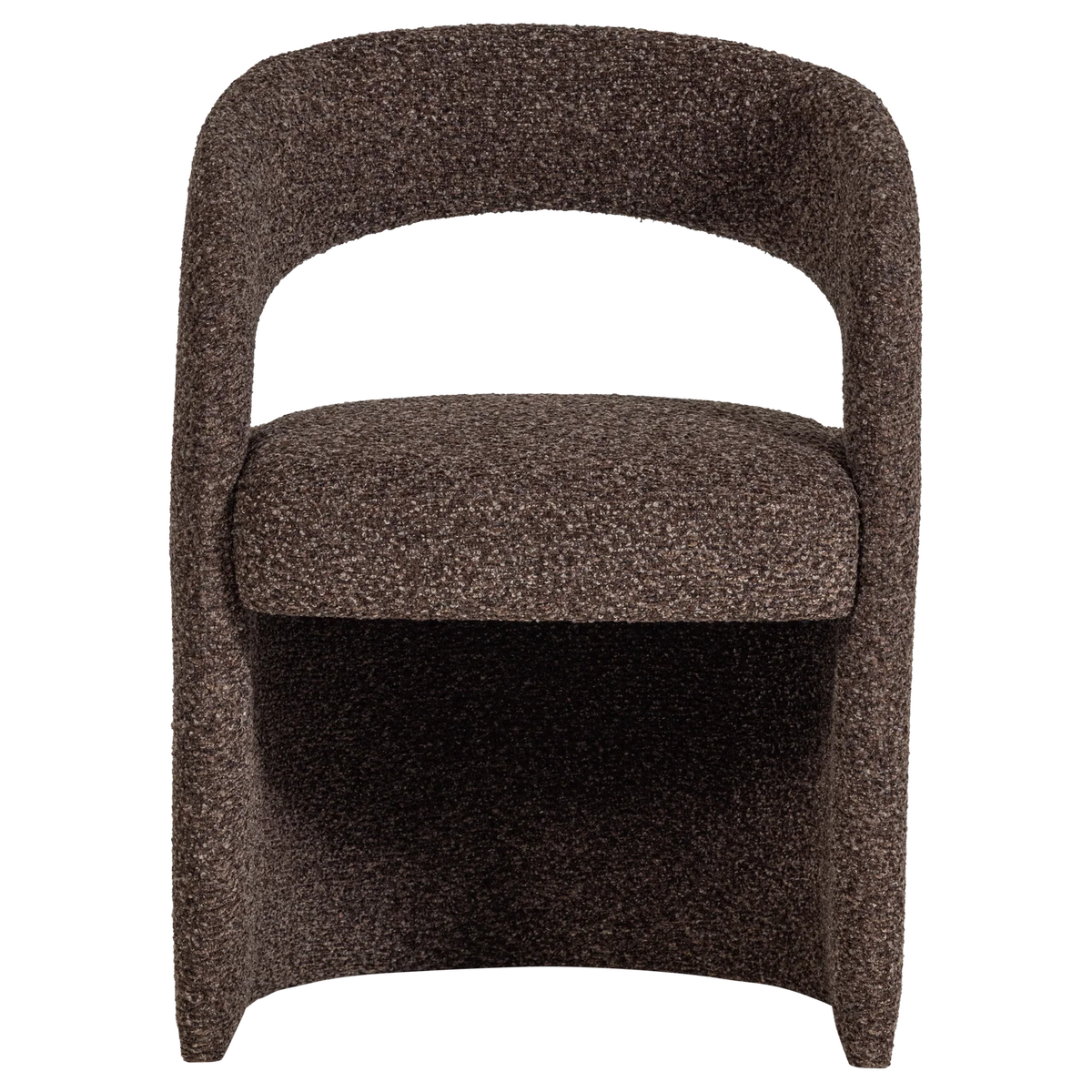 Stuhl LANOR dunkelbraunes Boucle