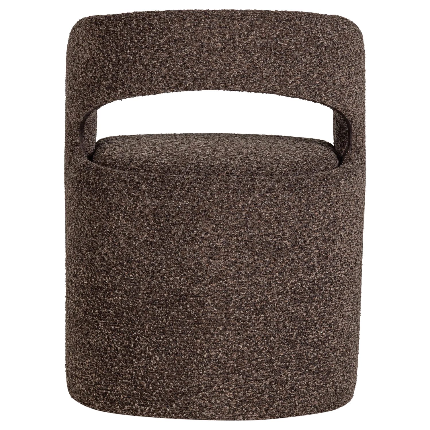 Stuhl LANOR dunkelbraunes Boucle