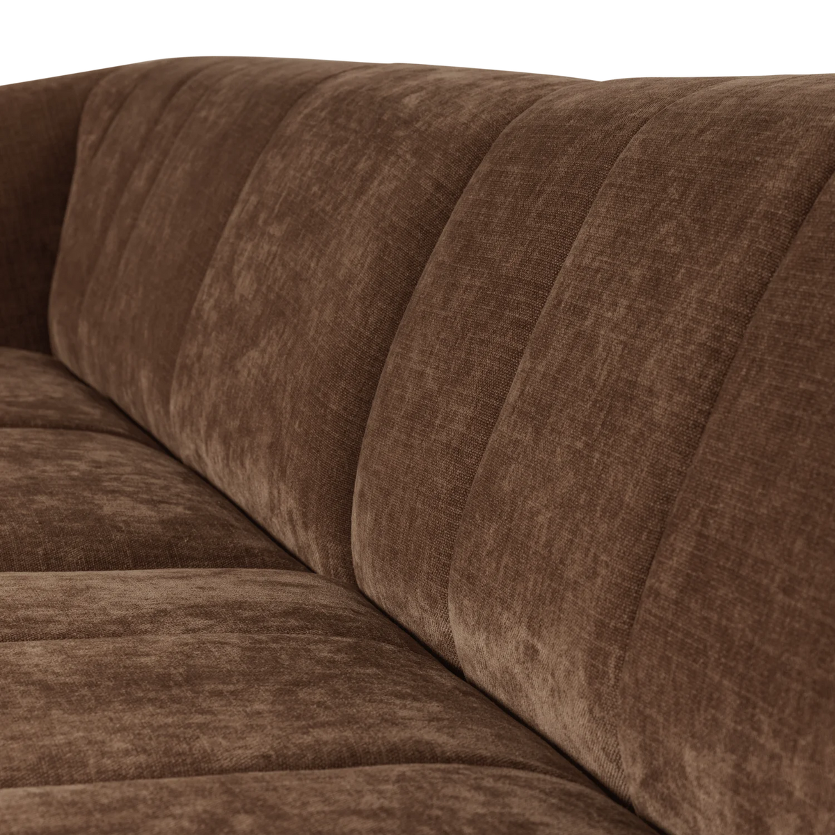 Sofa für 4 Personen OMAIRE braun Chenille