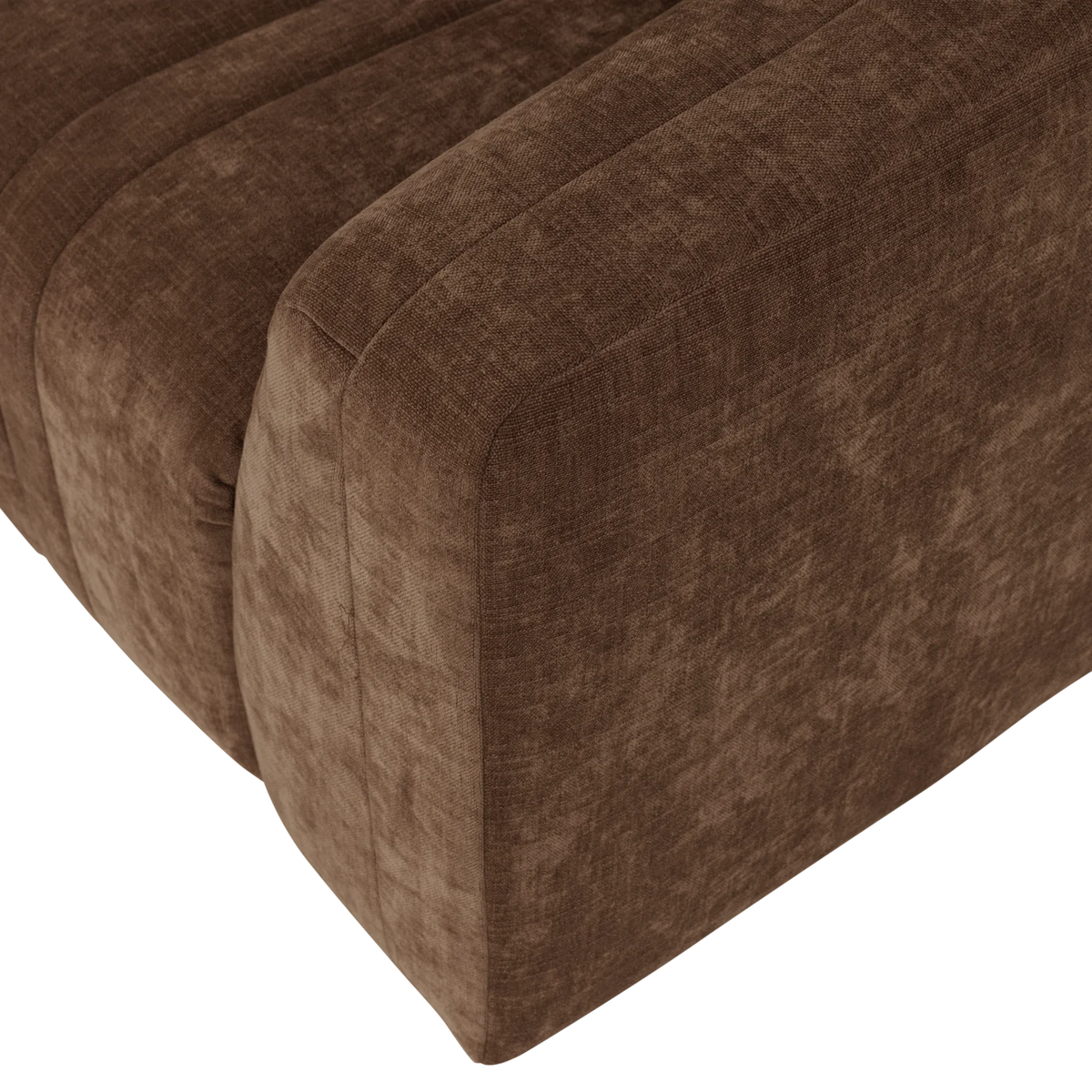 Sofa für 4 Personen OMAIRE braun Chenille