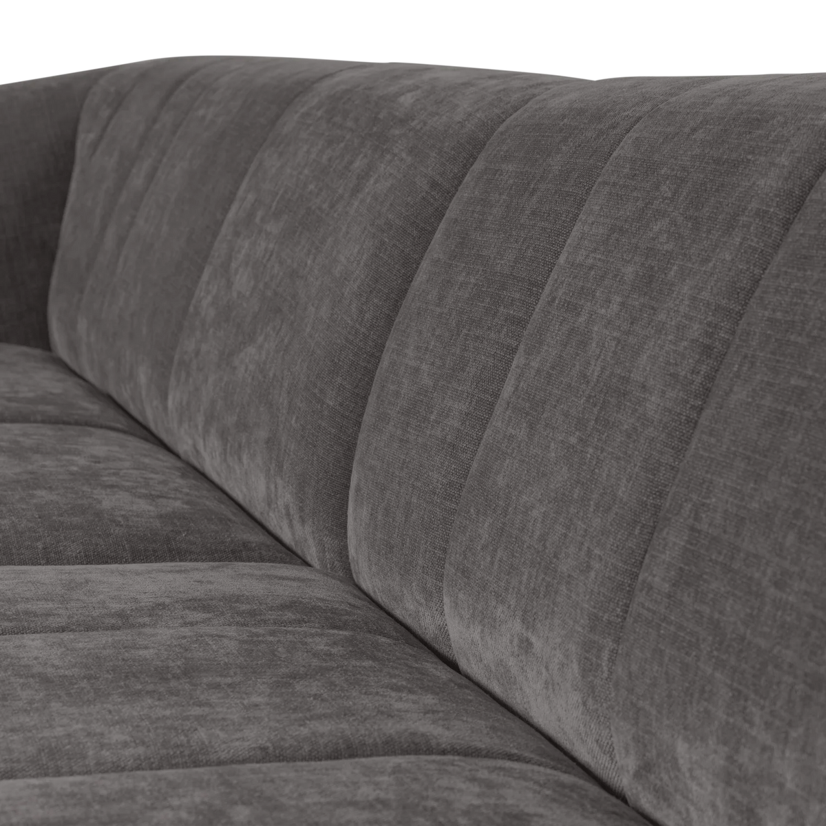 Sofa für 4 Personen OMAIRE grau Chenille