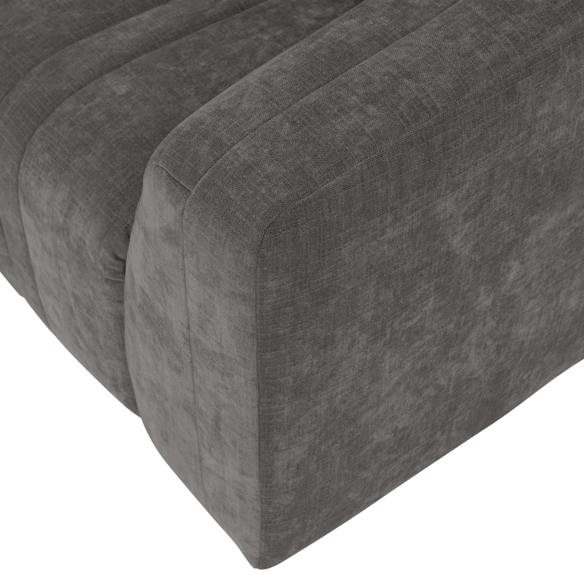 Sofa für 4 Personen OMAIRE grau Chenille