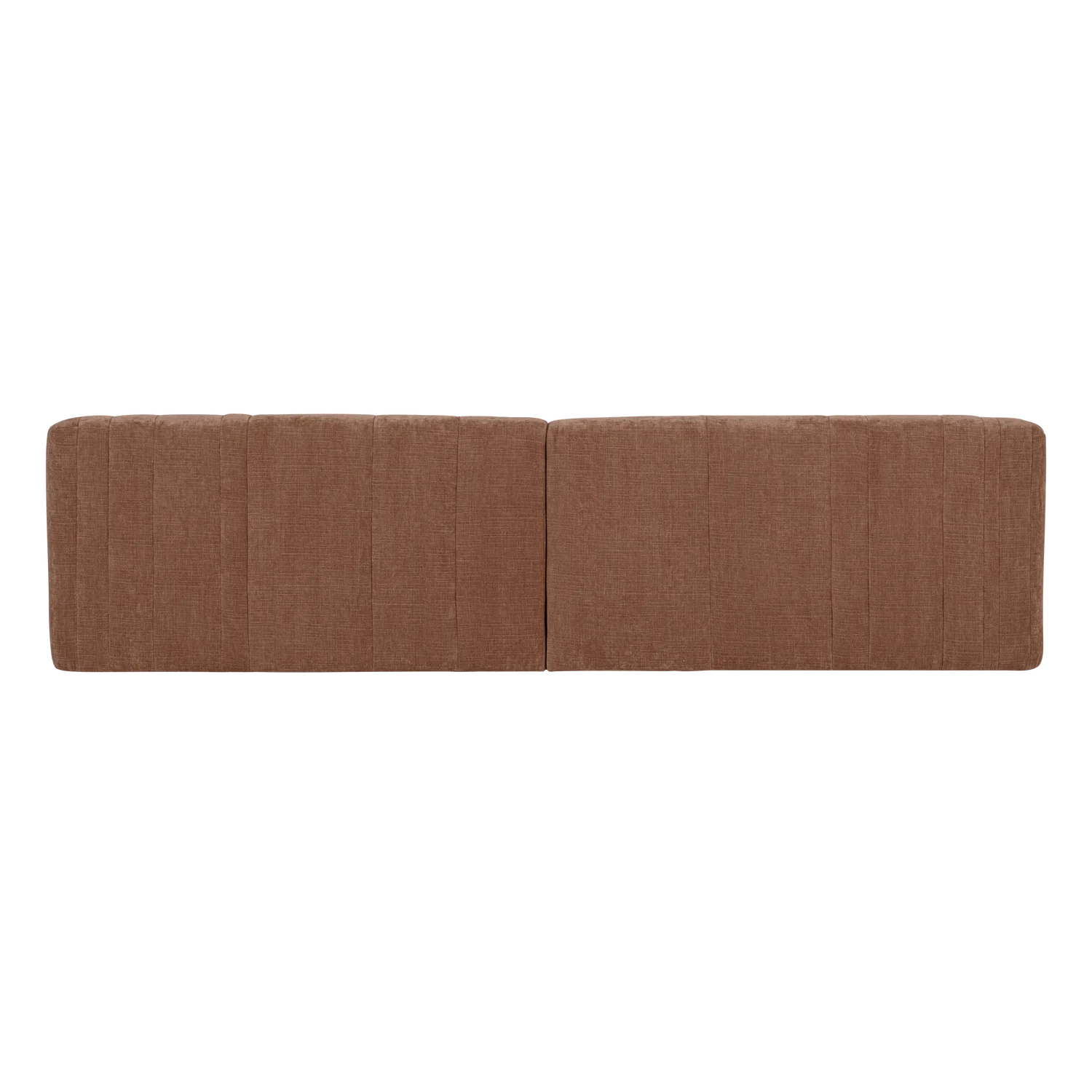Sofa für 4 Personen OMAIRE rostbraun Chenille