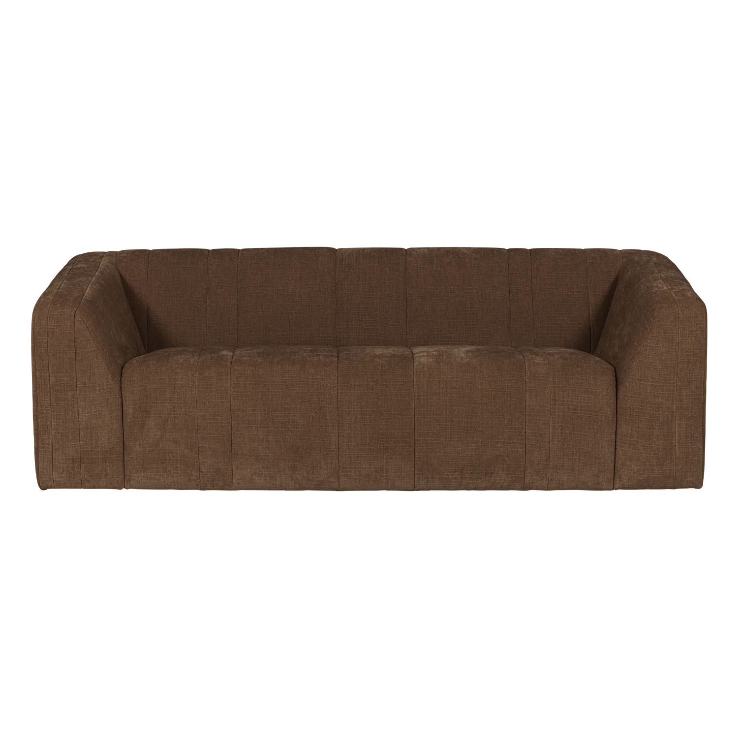 Zweisitzer-Sofa OMAIRE braunes Chenille