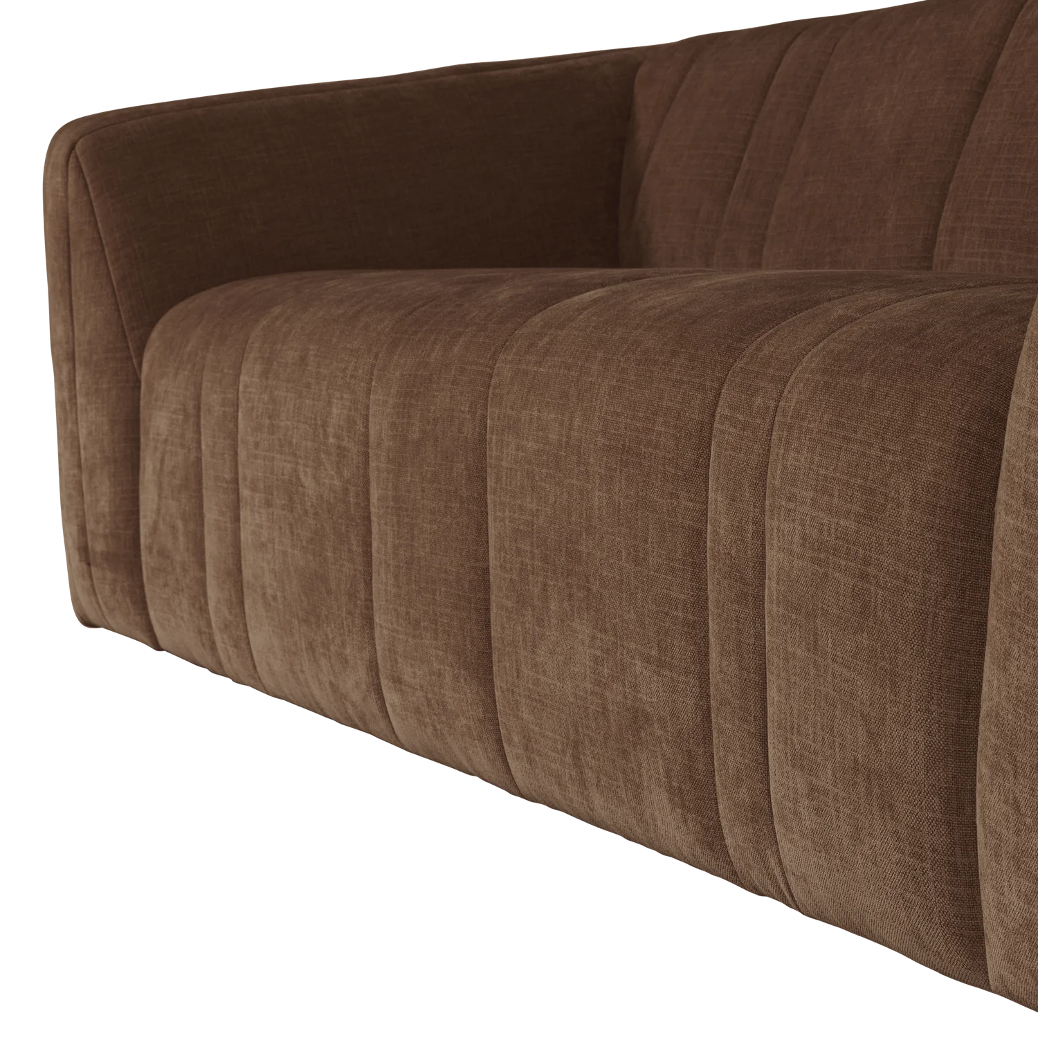 Zweisitzer-Sofa OMAIRE braunes Chenille