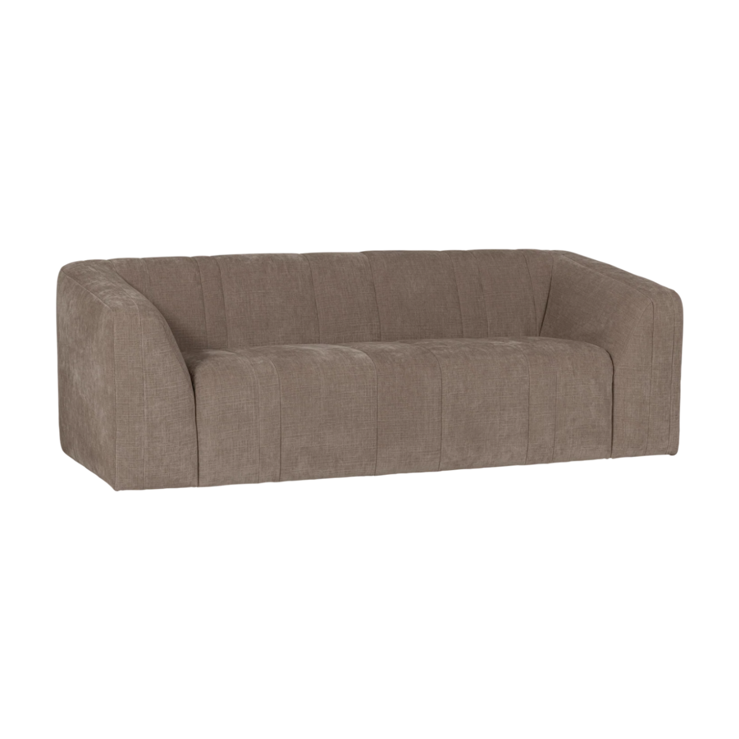 Zweisitzer-Sofa OMAIRE taupe Chenille