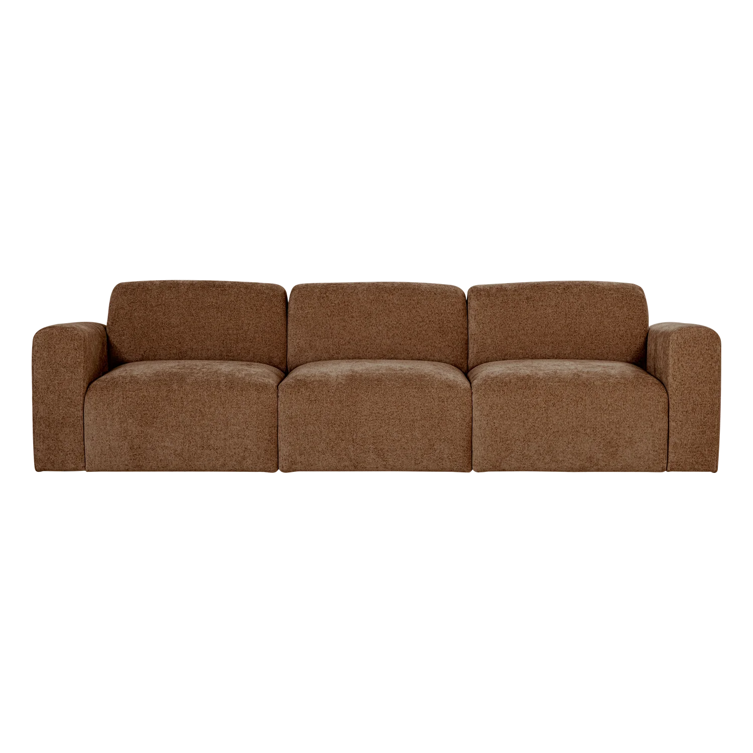 Sofa 3-Sitzer UMINA braunes Chenille