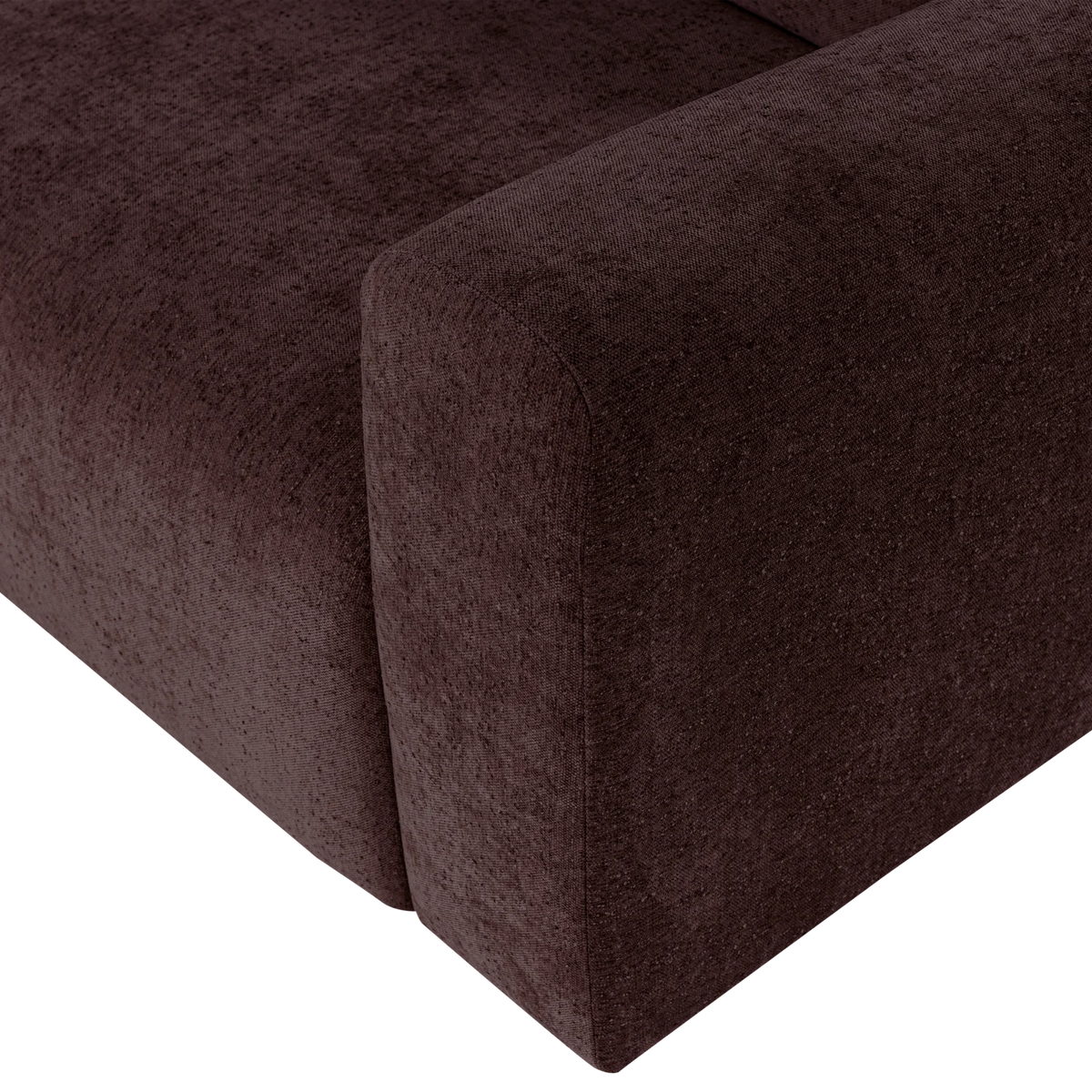 Sofa für 3 Personen UMINA dunkelburgunderfarbener Chenille