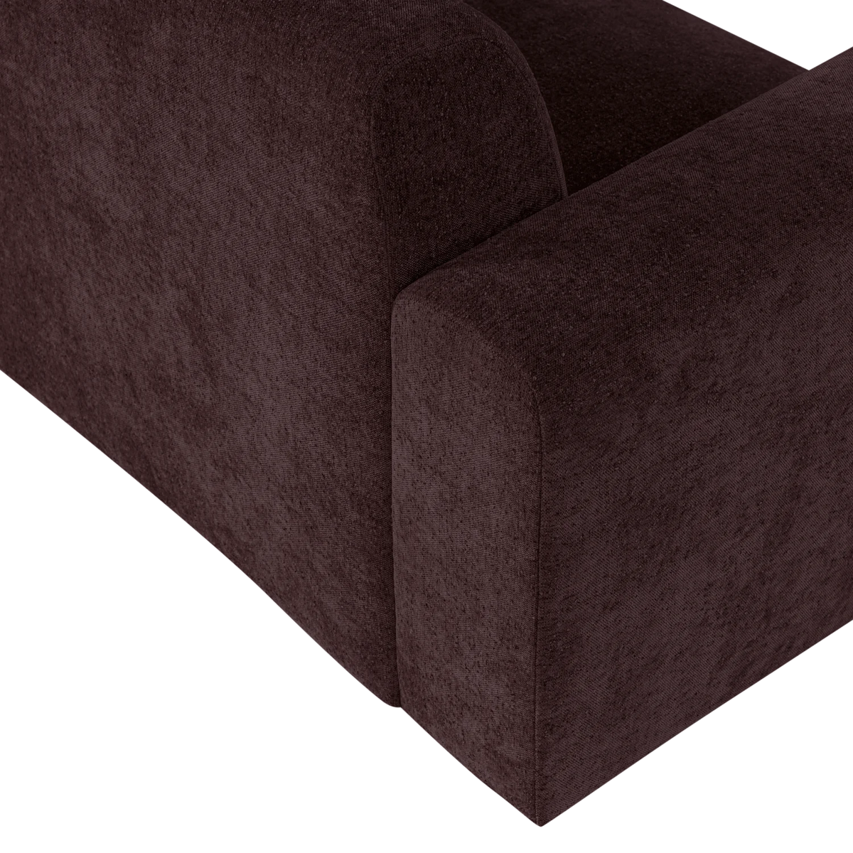 Sofa für 3 Personen UMINA dunkelburgunderfarbener Chenille