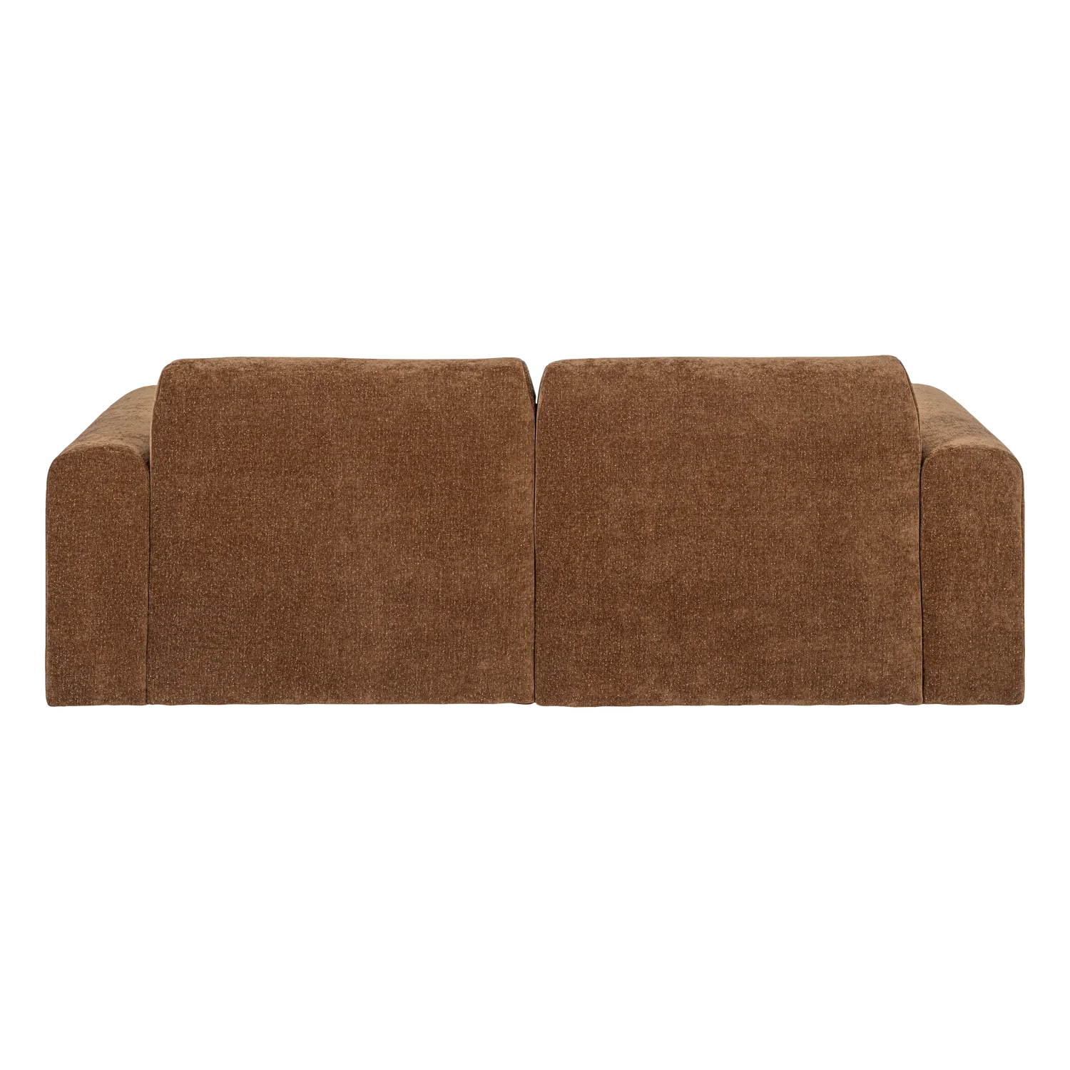 Zweisitzer-Sofa UMINA braunes Chenille