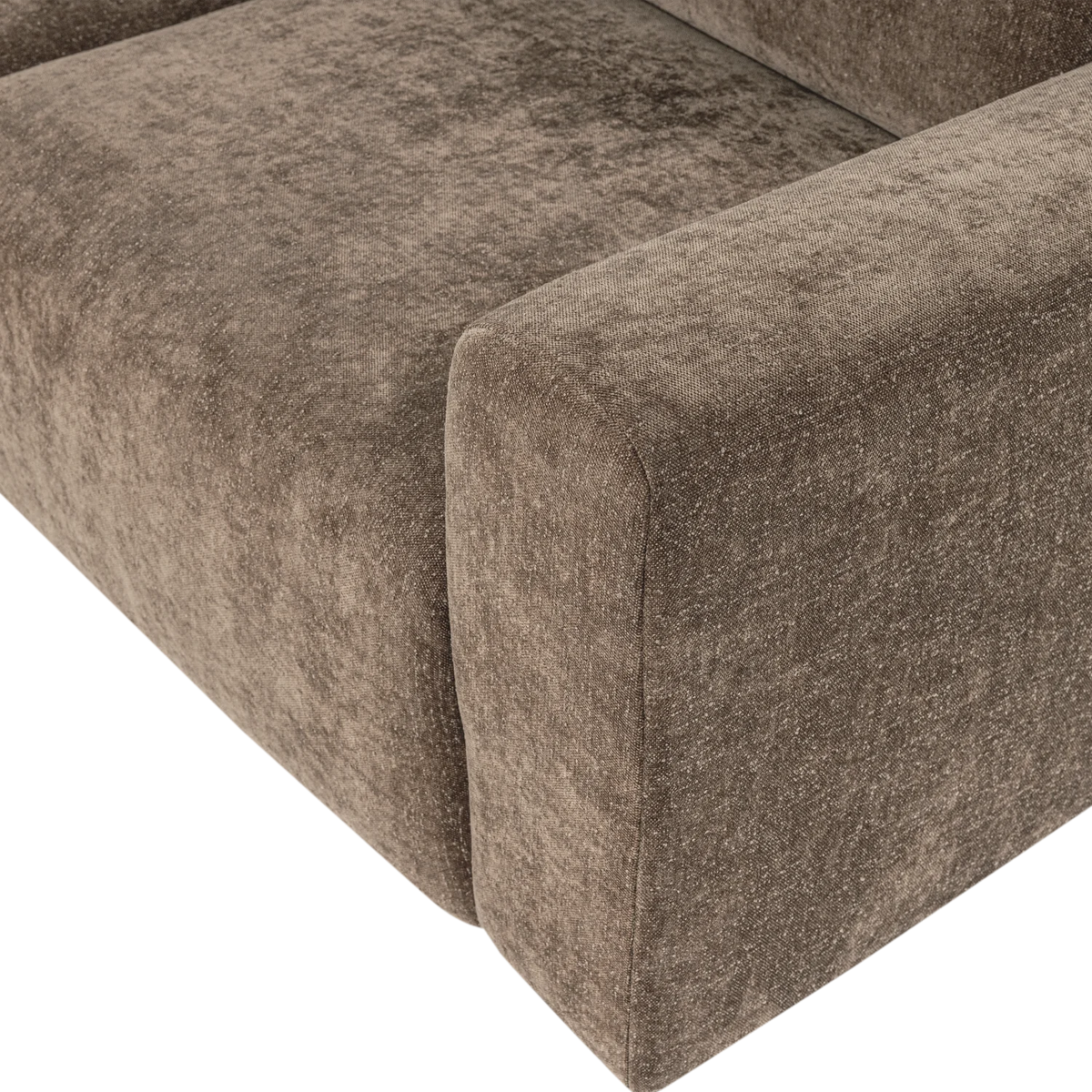 Zweisitzer-Sofa UMINA khakifarbenes Chenille