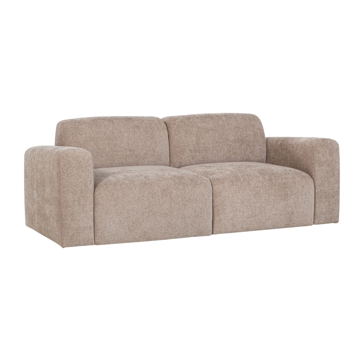 Zweisitzer-Sofa UMINA beiges Chenille