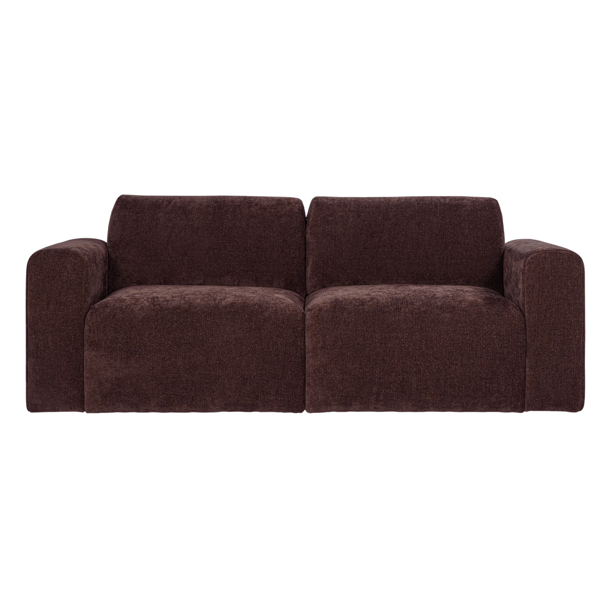 Zweisitzer-Sofa UMINA dunkles Burgunderchenille