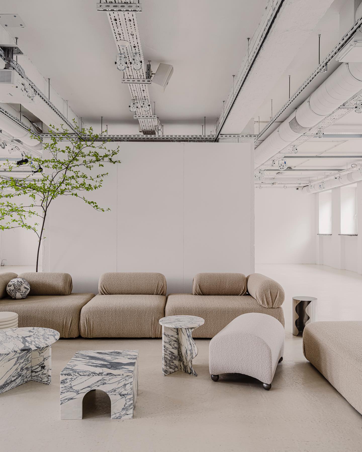 Upholstered modular sofa ROLEAU