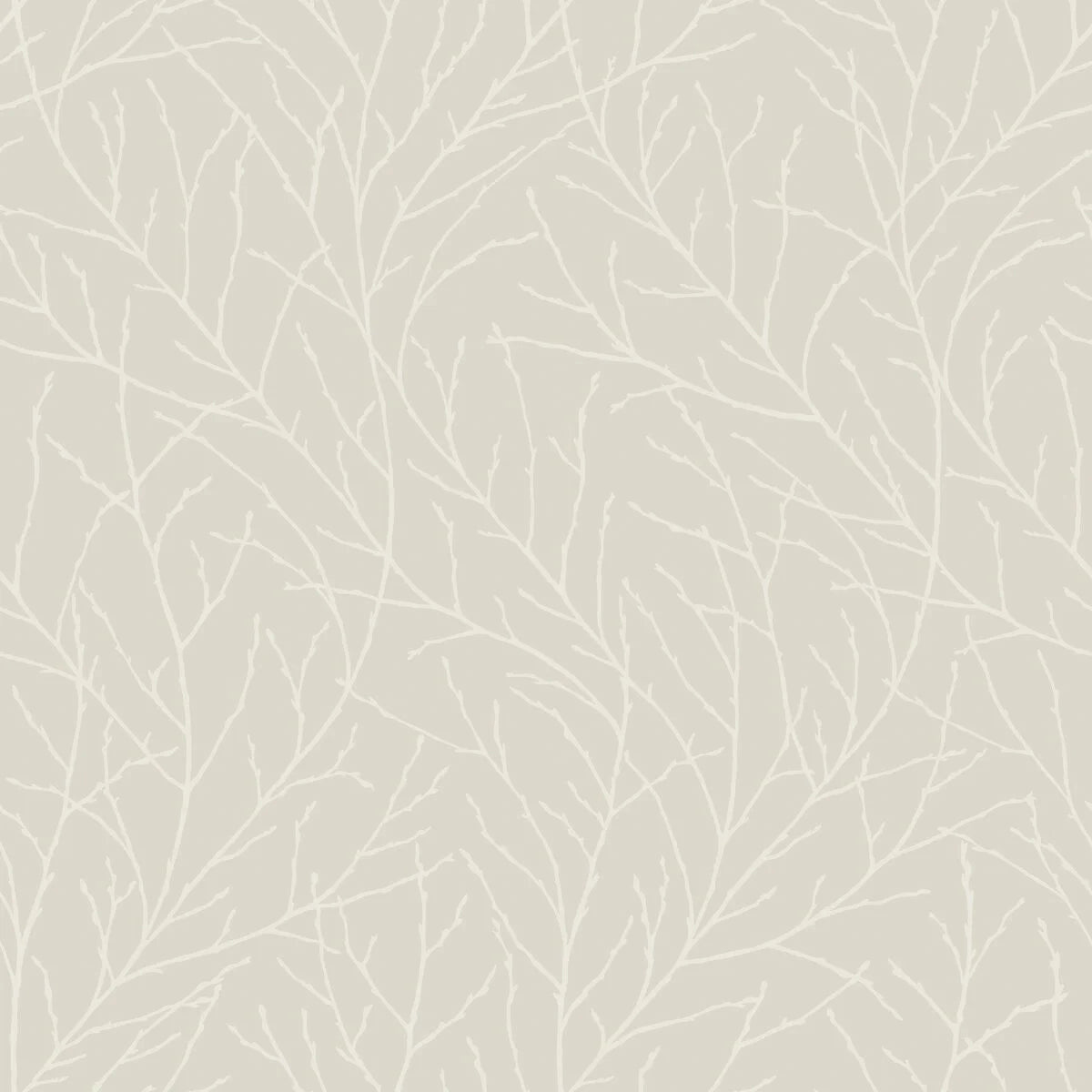 Non-woven paper wallpaper with a plant pattern IVAR beige