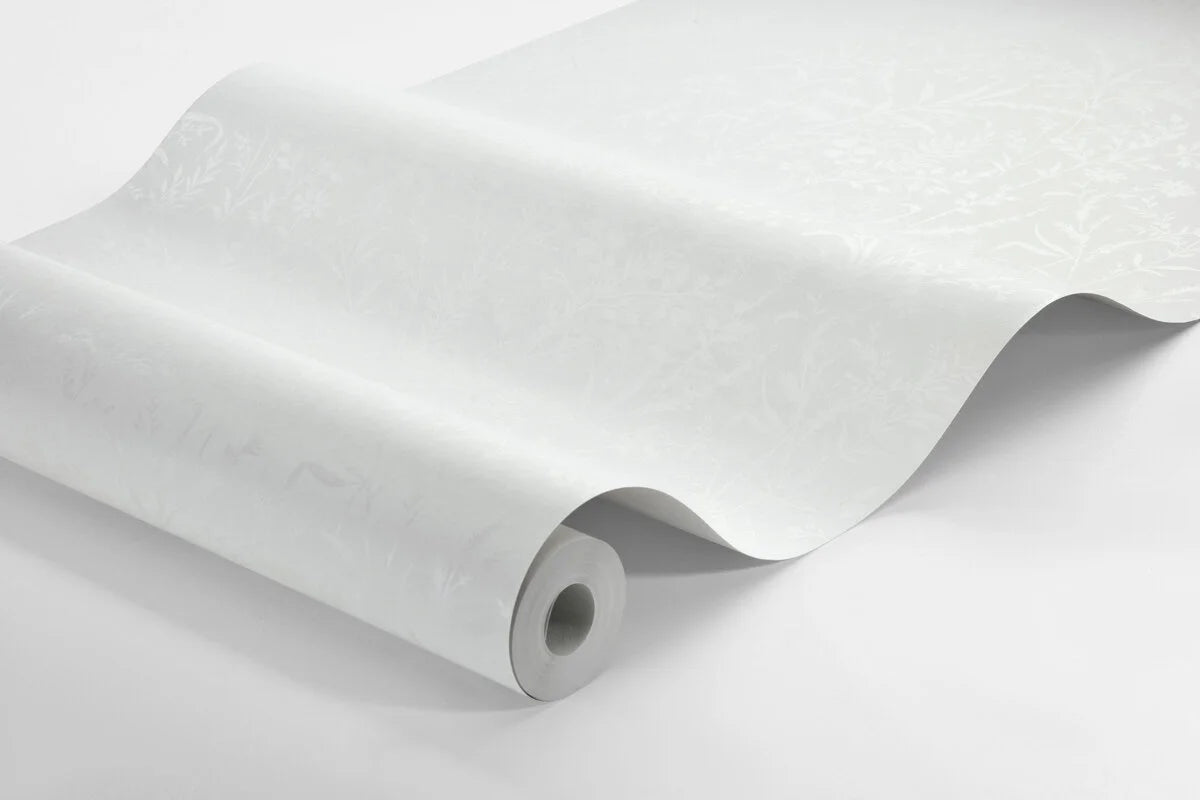 Vlies-Tapete mit pflanzlichem Muster FLORIAN in Weiß