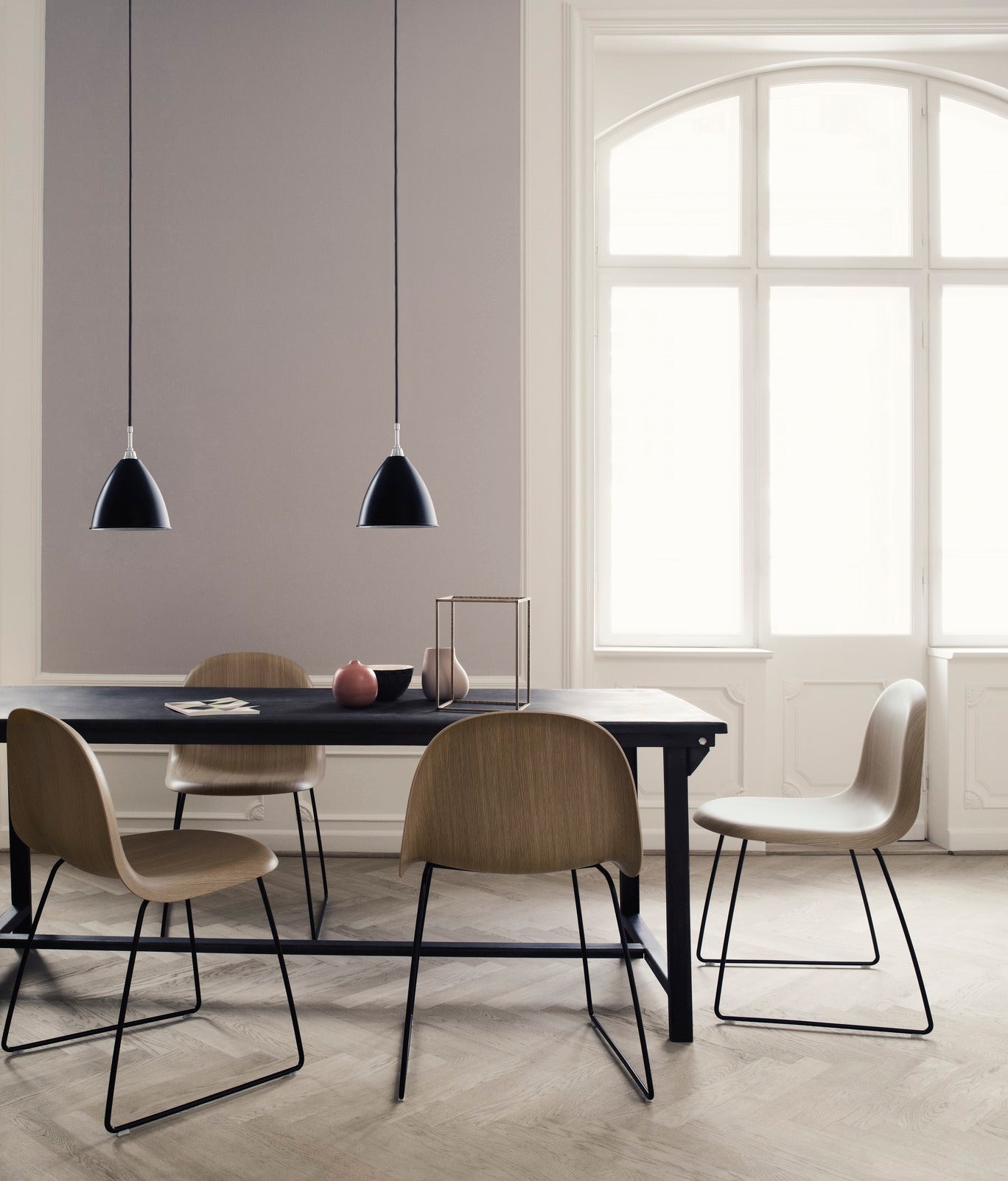 BESTLITE BL9 Black Pendant Lamp with Porcelain Shade