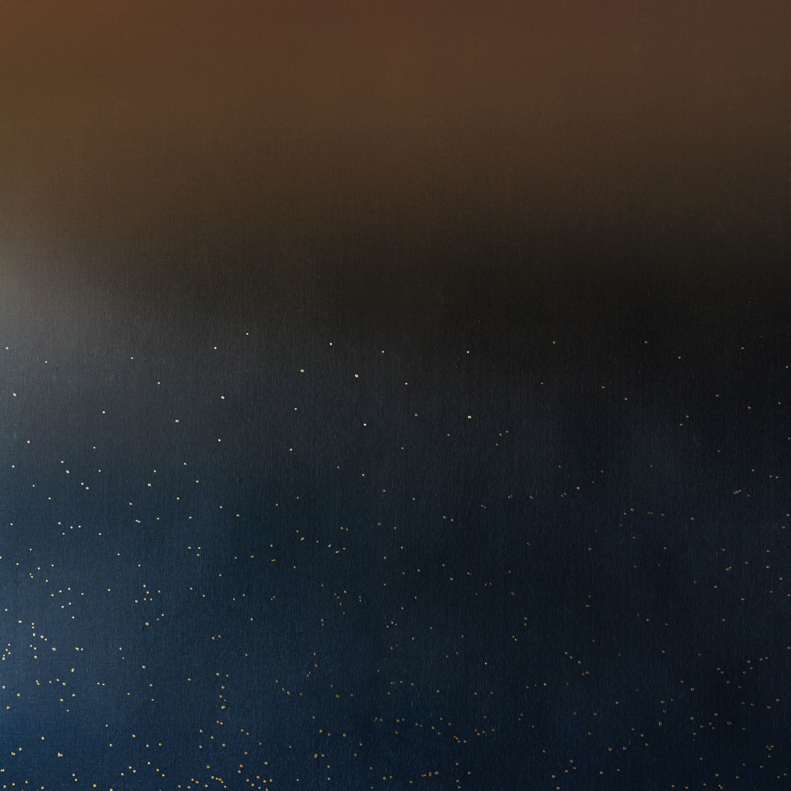 Mural tekstylny gradient z motywem nieba ASTRAL SOLAIRE granatowy z brązem – Casamance