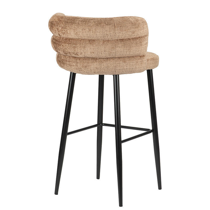 CLOUD stool in caramel with a black base