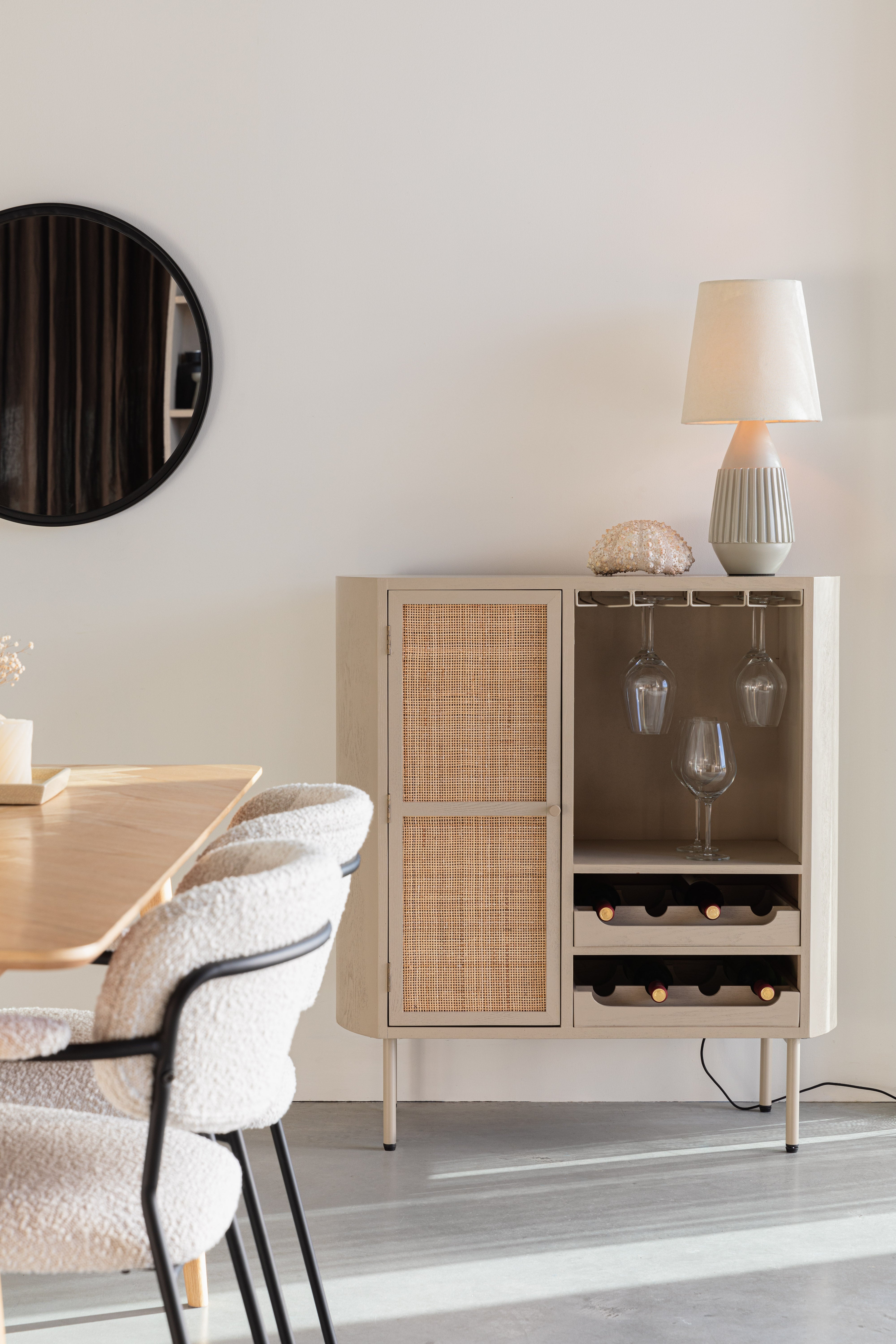 Wine Cabinet Amaya Low White Label Living Eye on Design